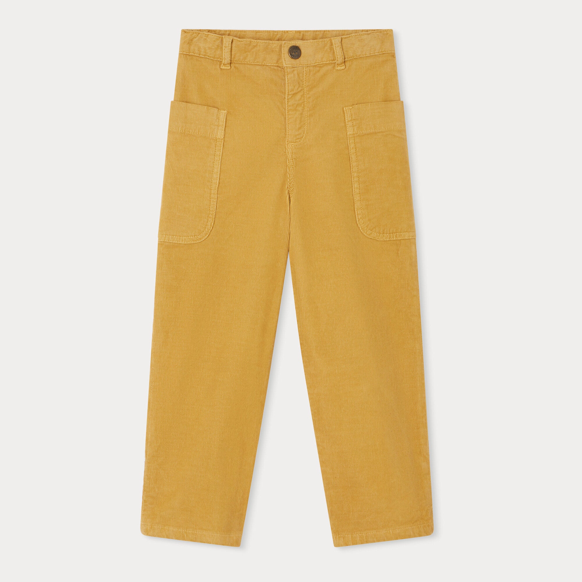 Girls Yellow Corduroy Trousers