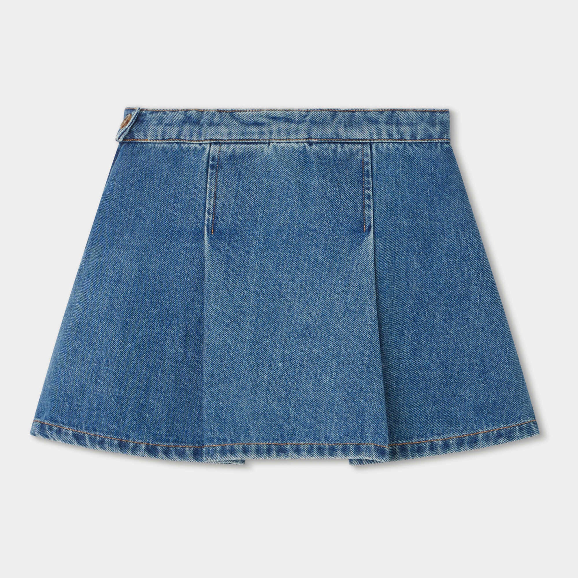 Girls Blue Denim Skirt