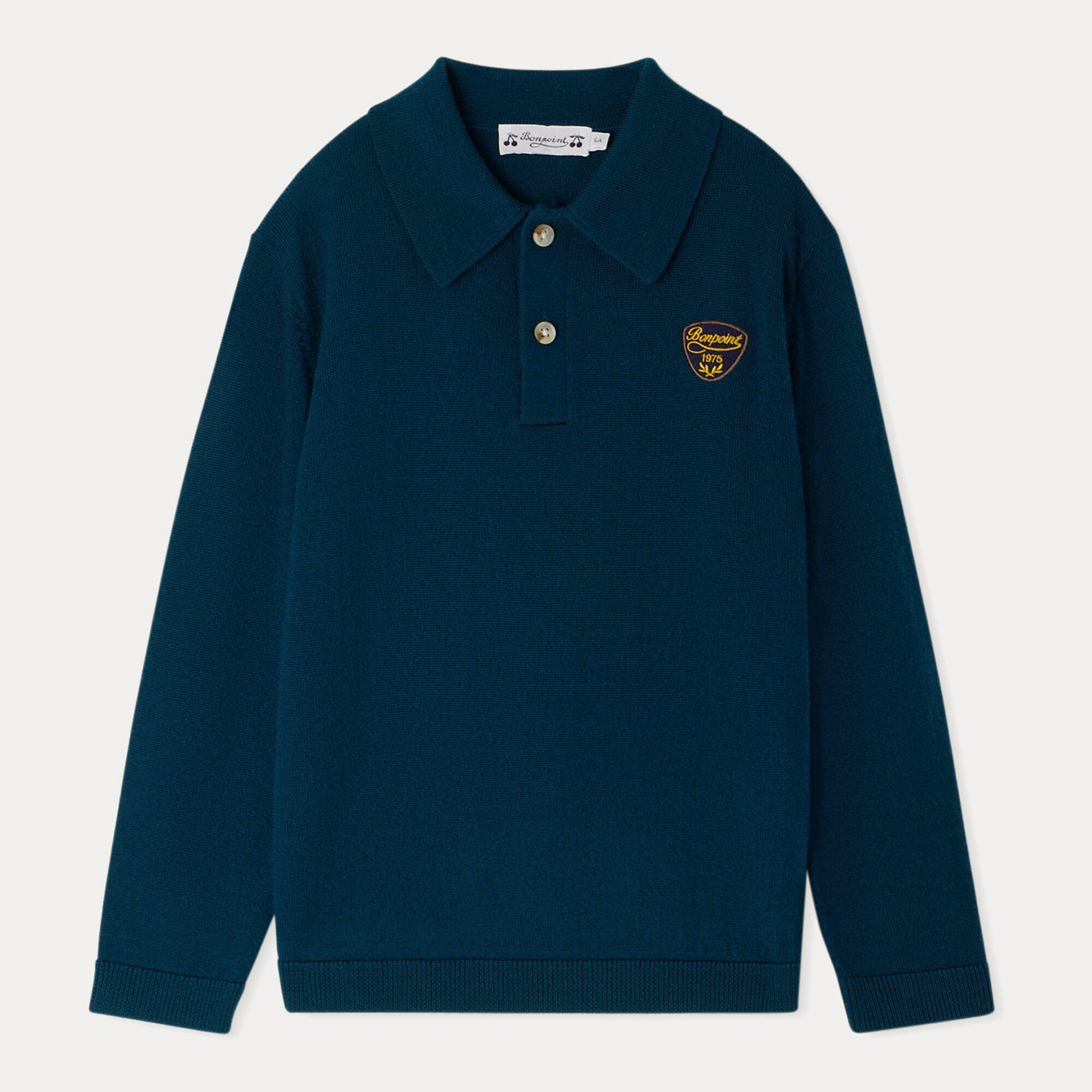 Boys Peacock Blue Wool Sweater