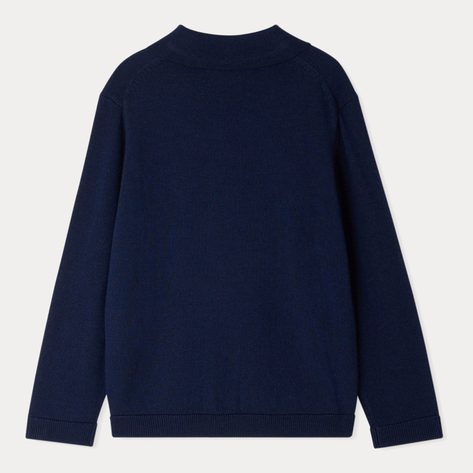 Boys Navy Wool Sweater