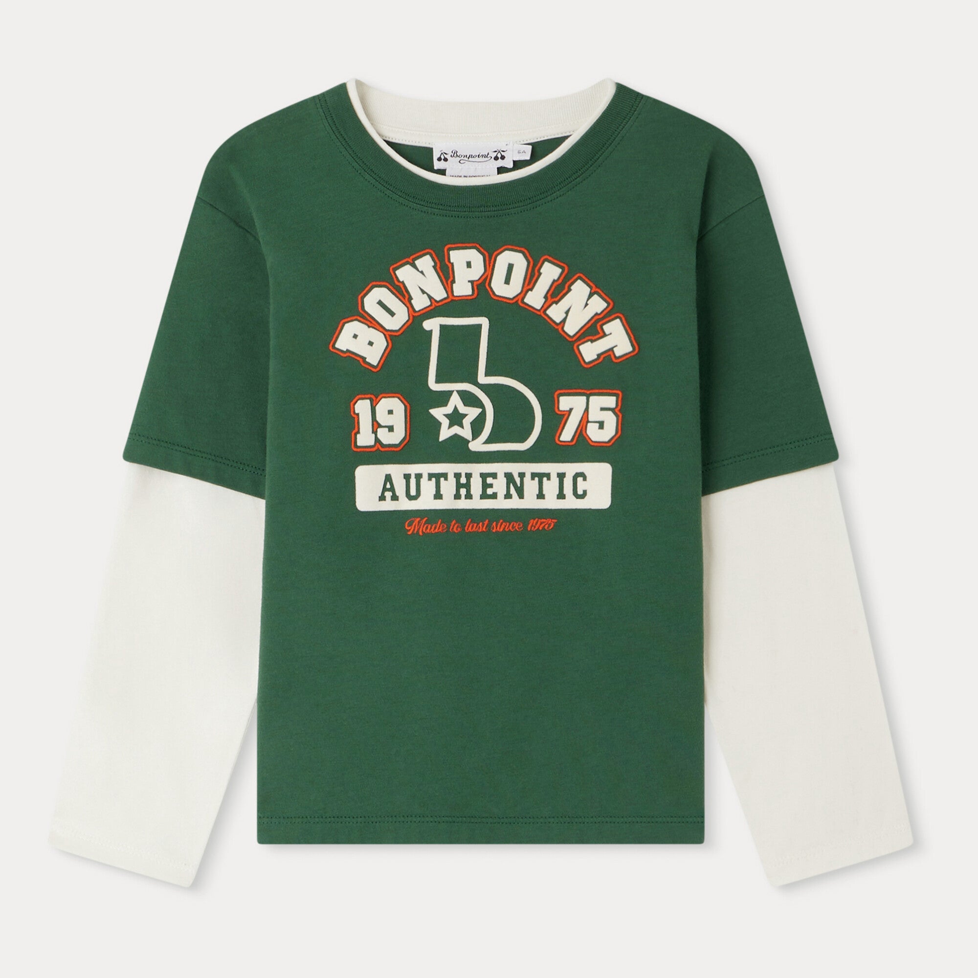 Boys Green Logo Cotton T-Shirt