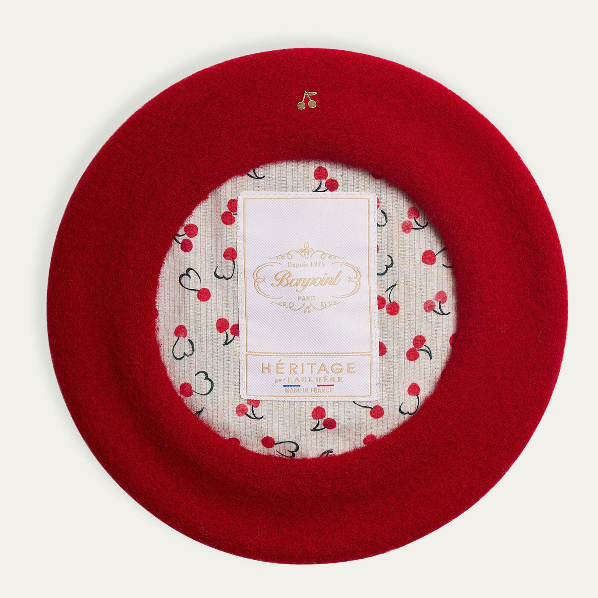 Girls Red Wool Beret