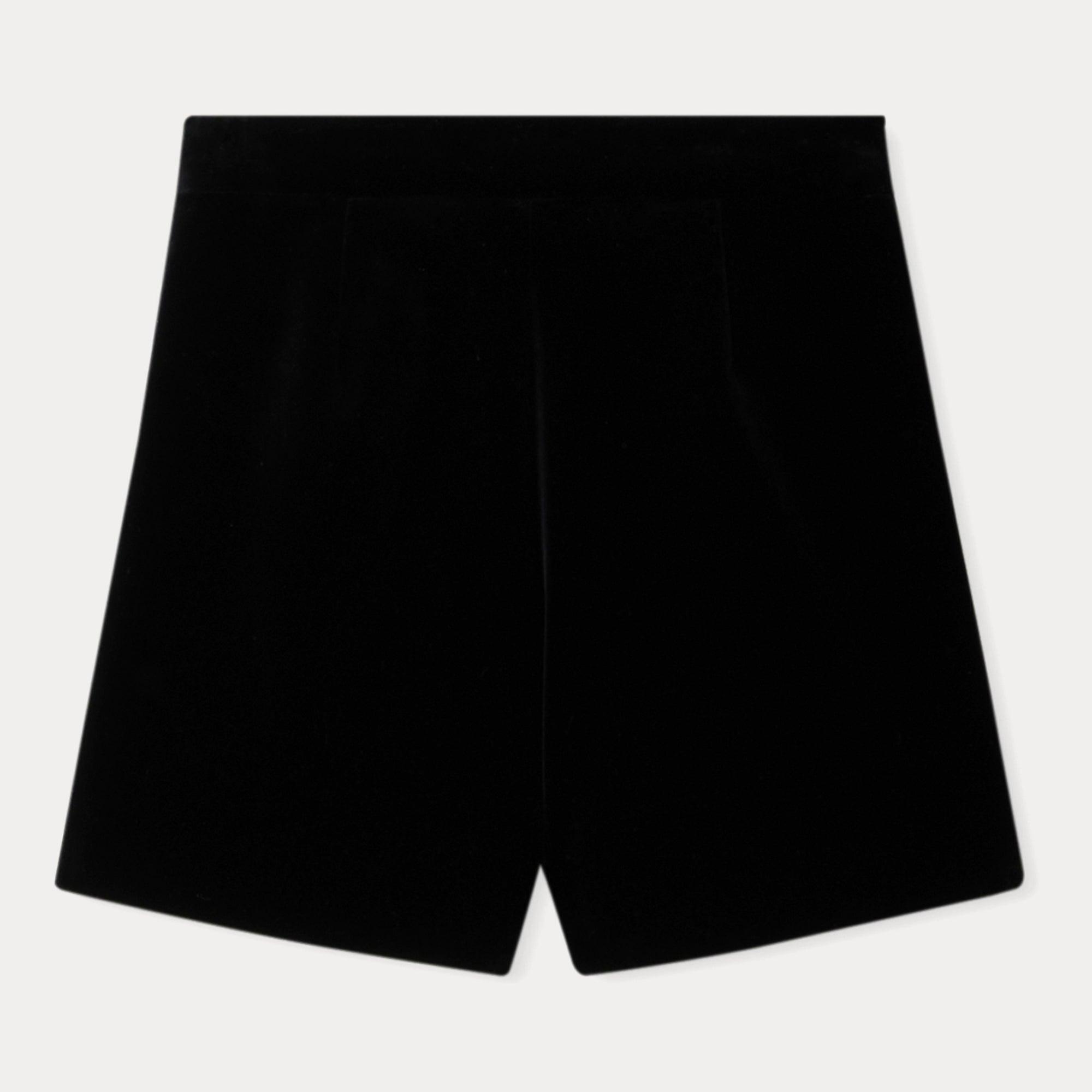 Girls Black Velvet Shorts