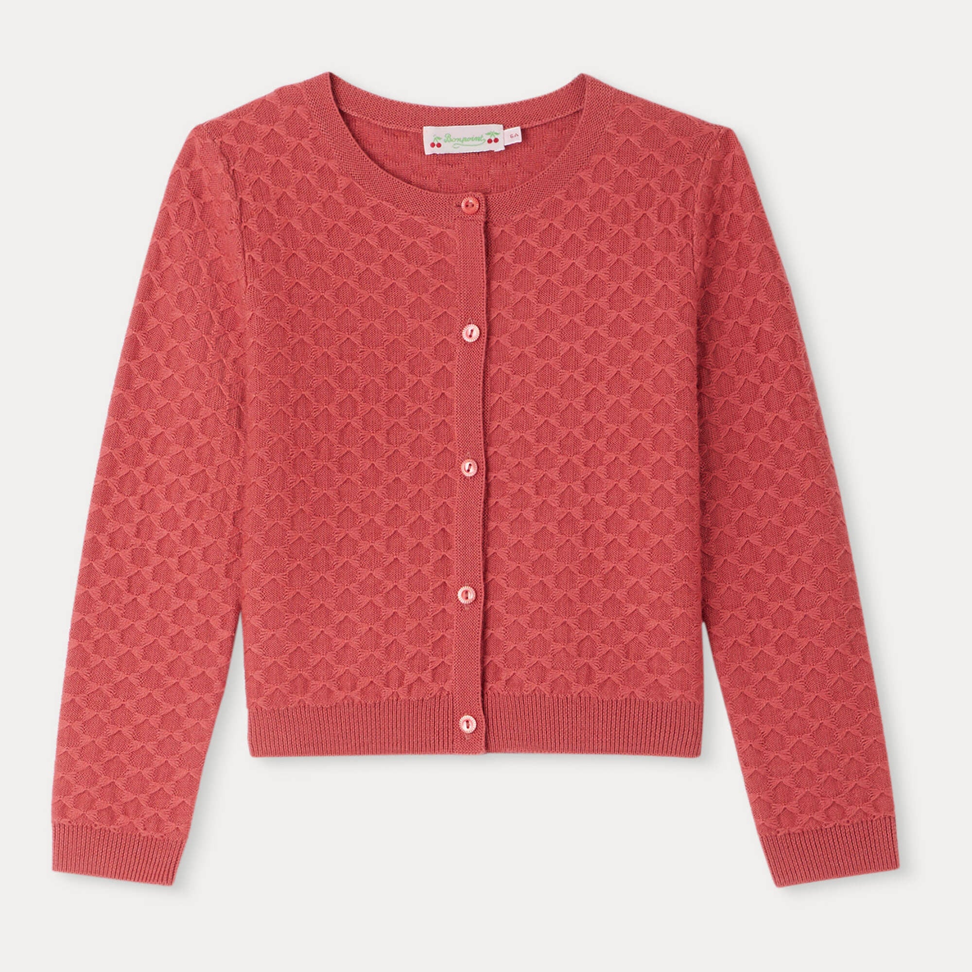 Girls Strawberry Wool Cardigan