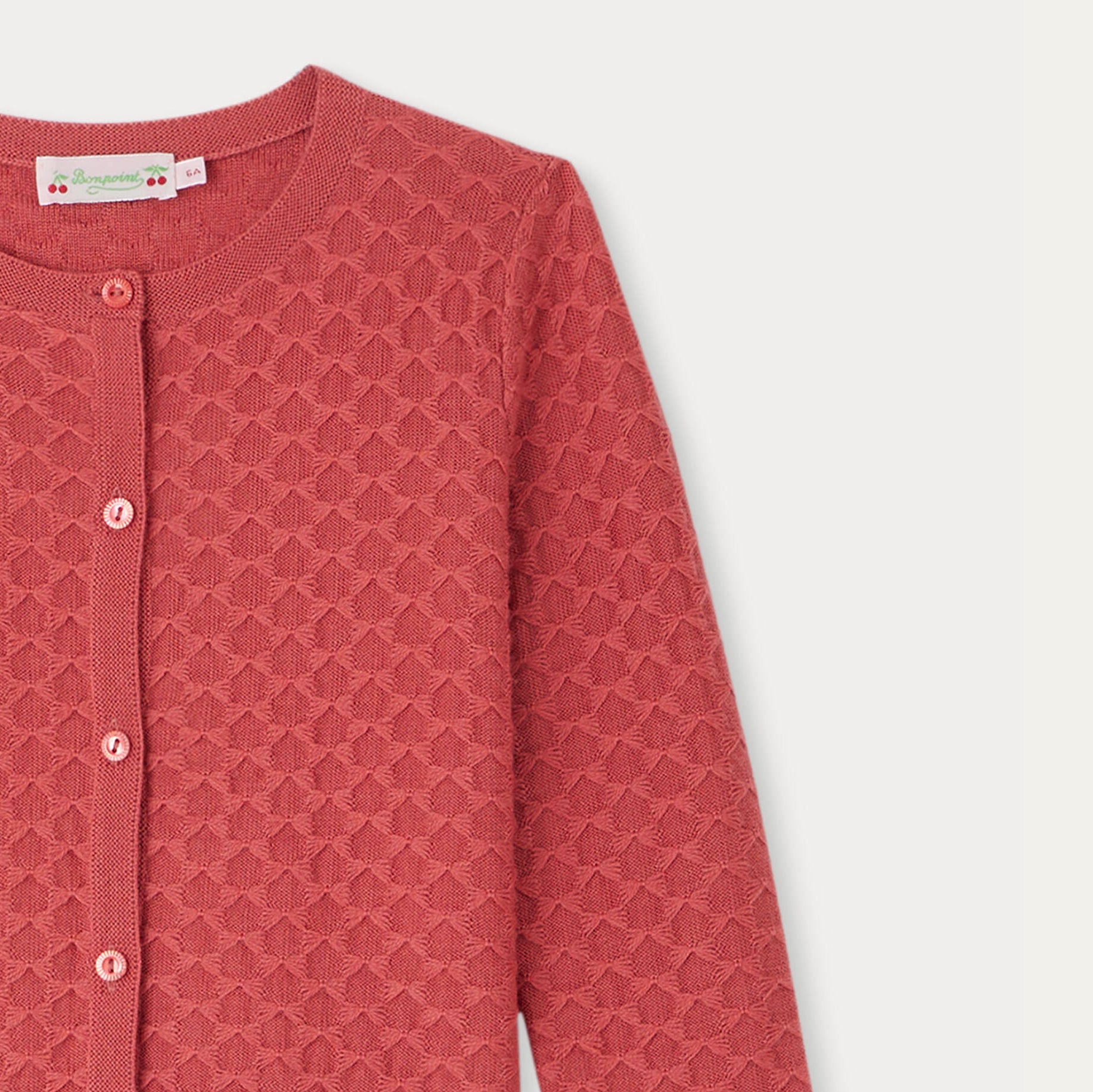 Girls Strawberry Wool Cardigan