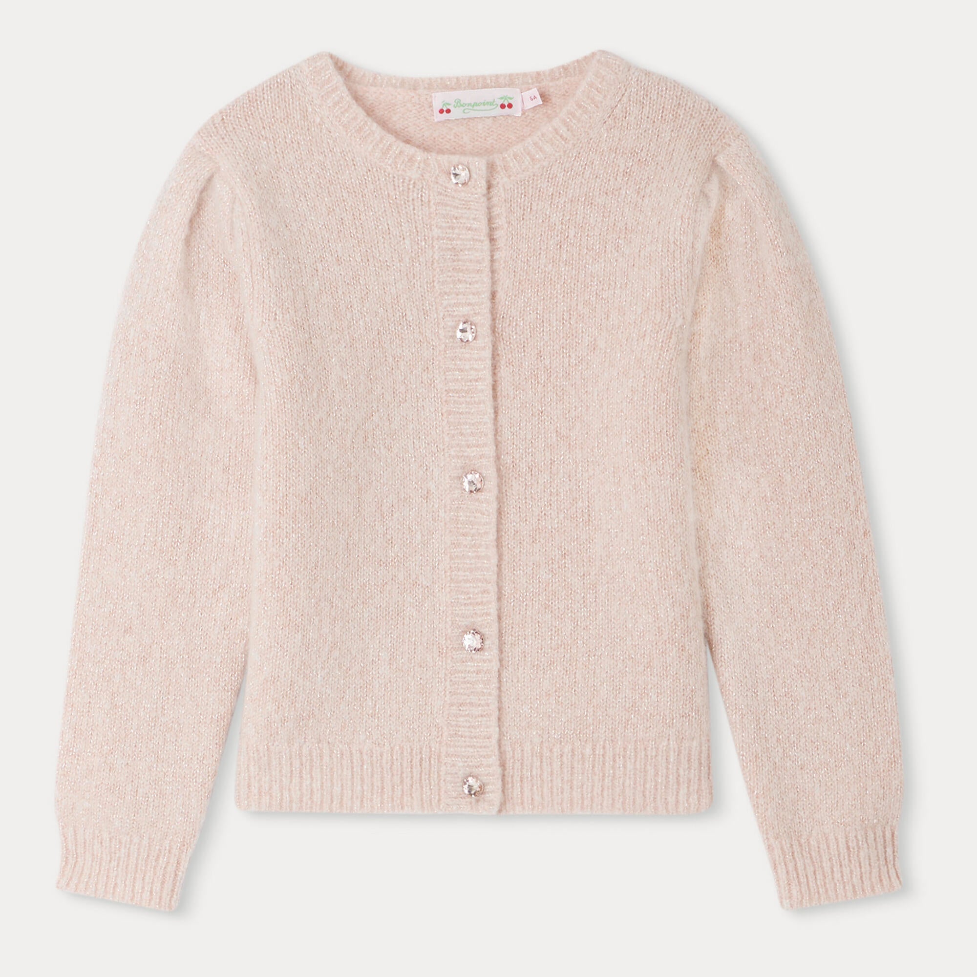 Girls Light Pink Wool Cardigan