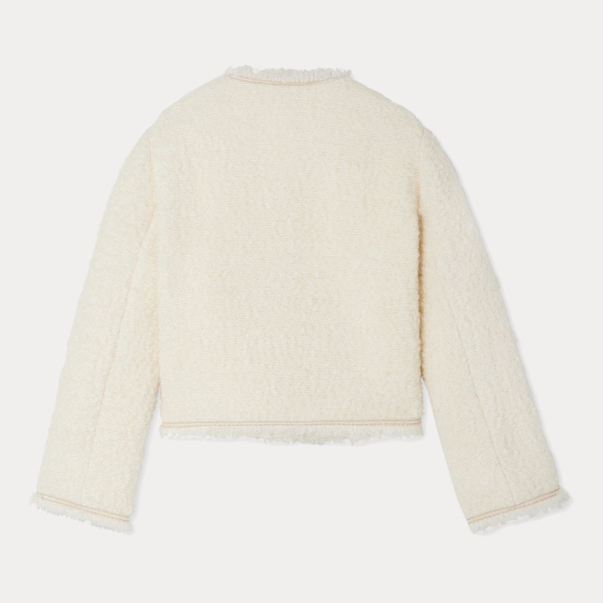 Girls Ivory Wool Jacket