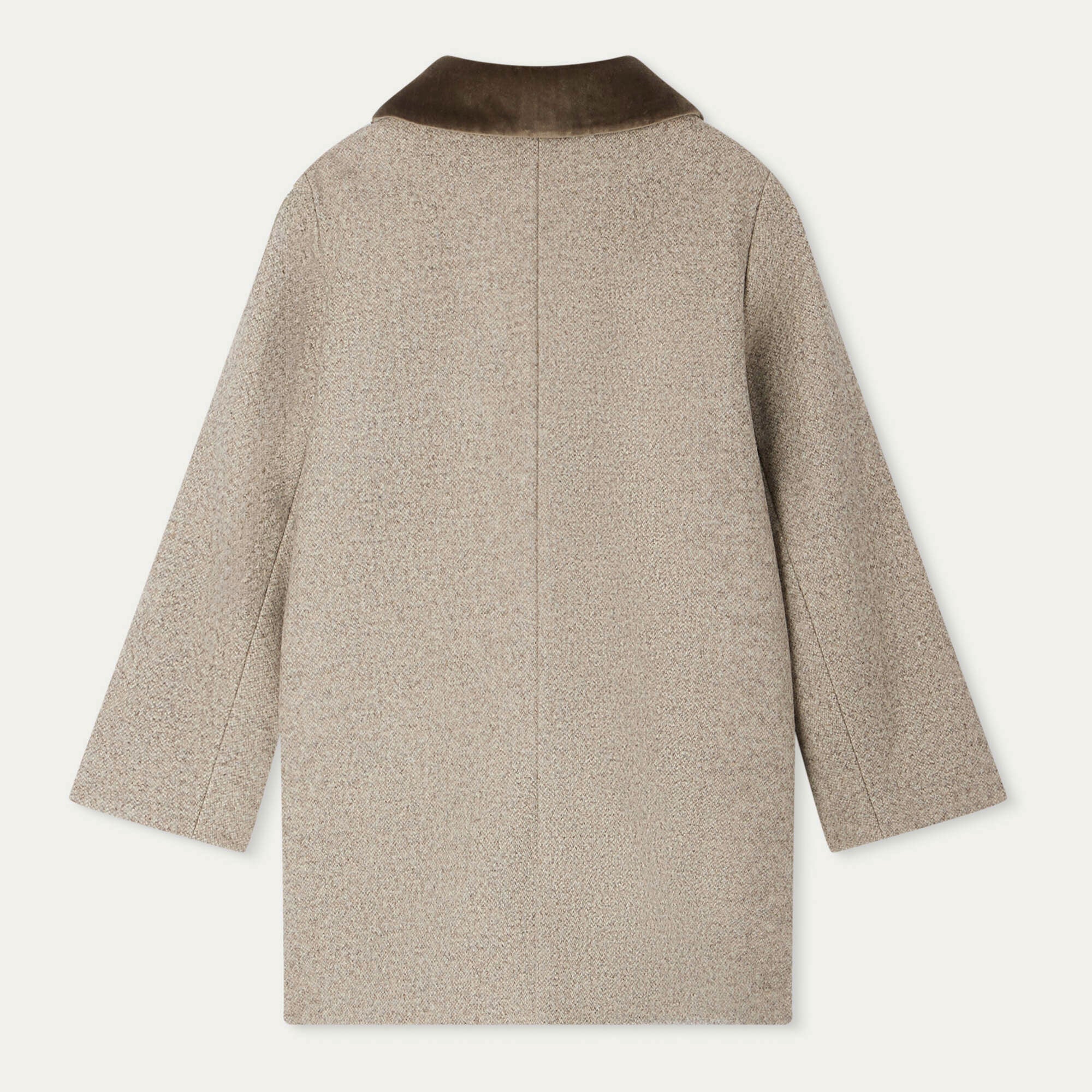 Girls Beige Wool Coat