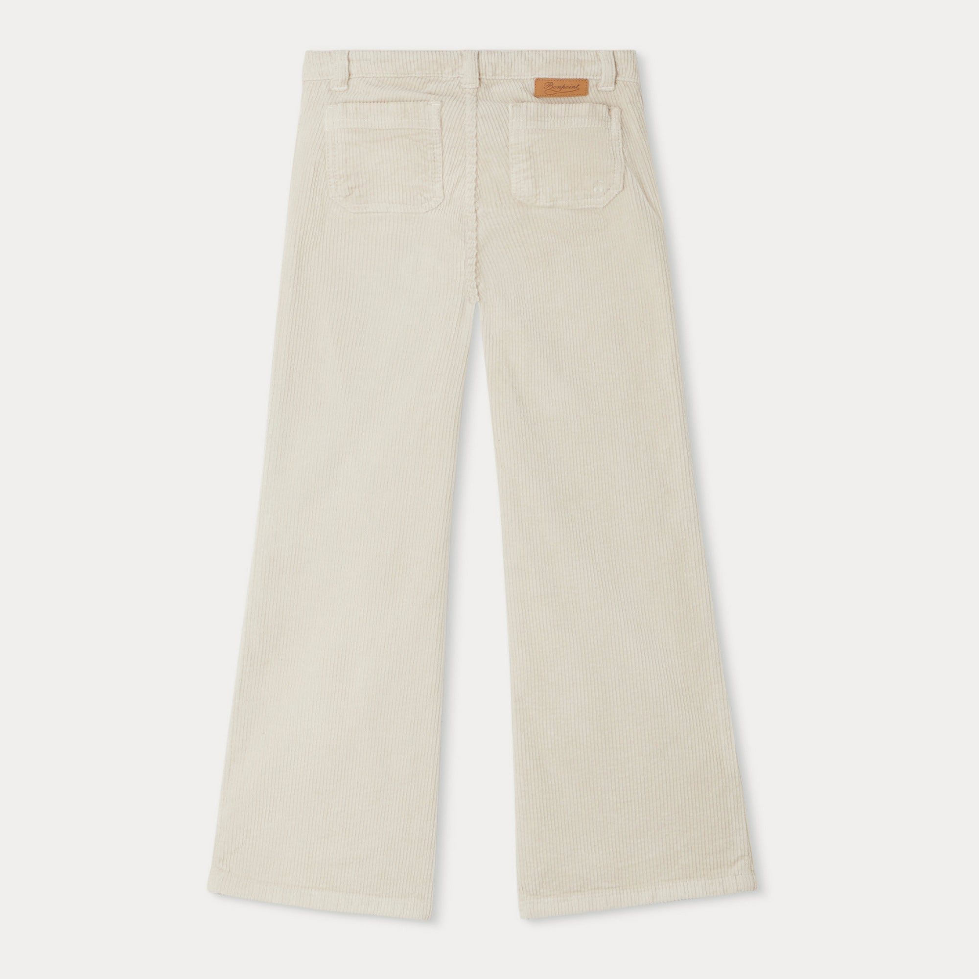 Girls White Corduroy Trousers