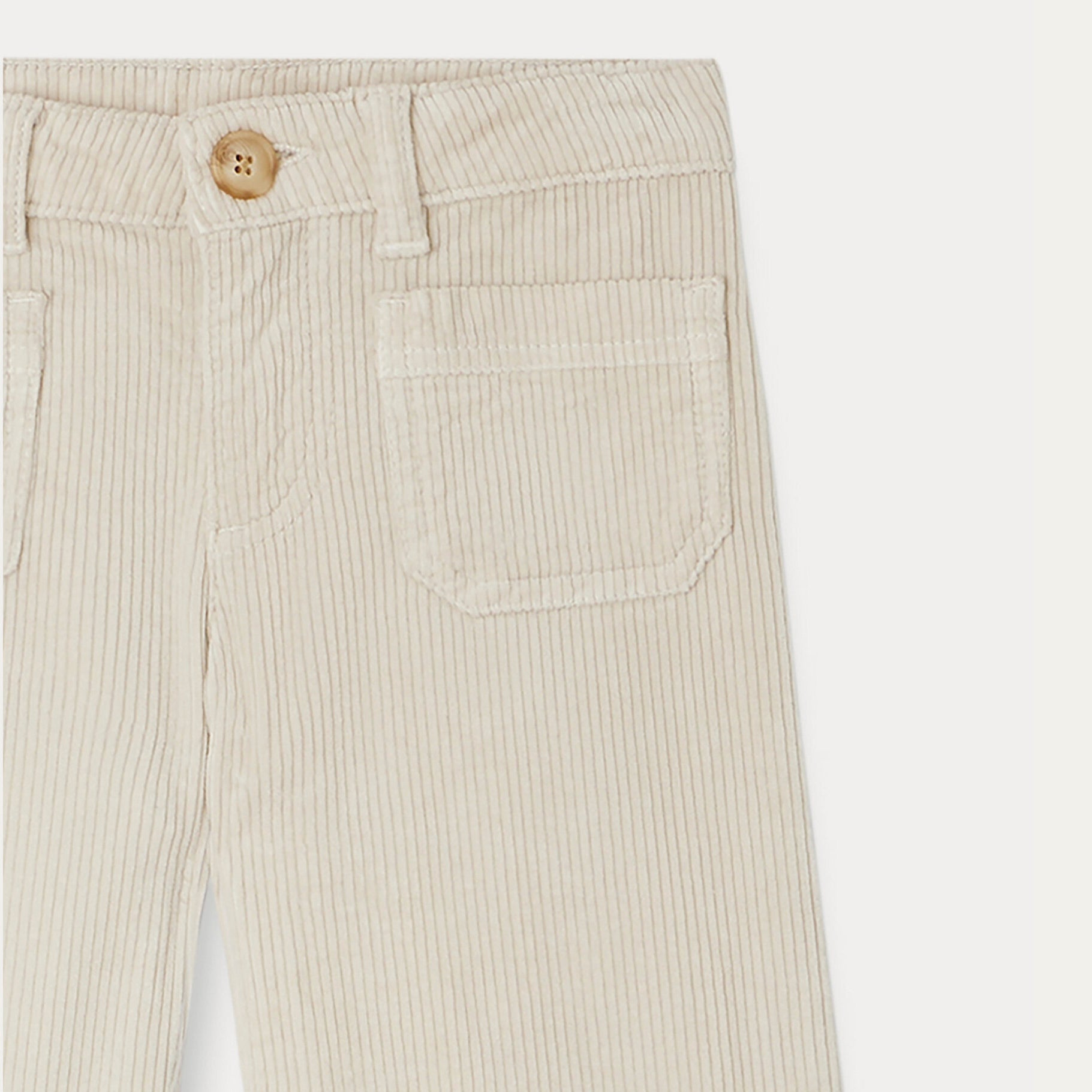 Girls White Corduroy Trousers