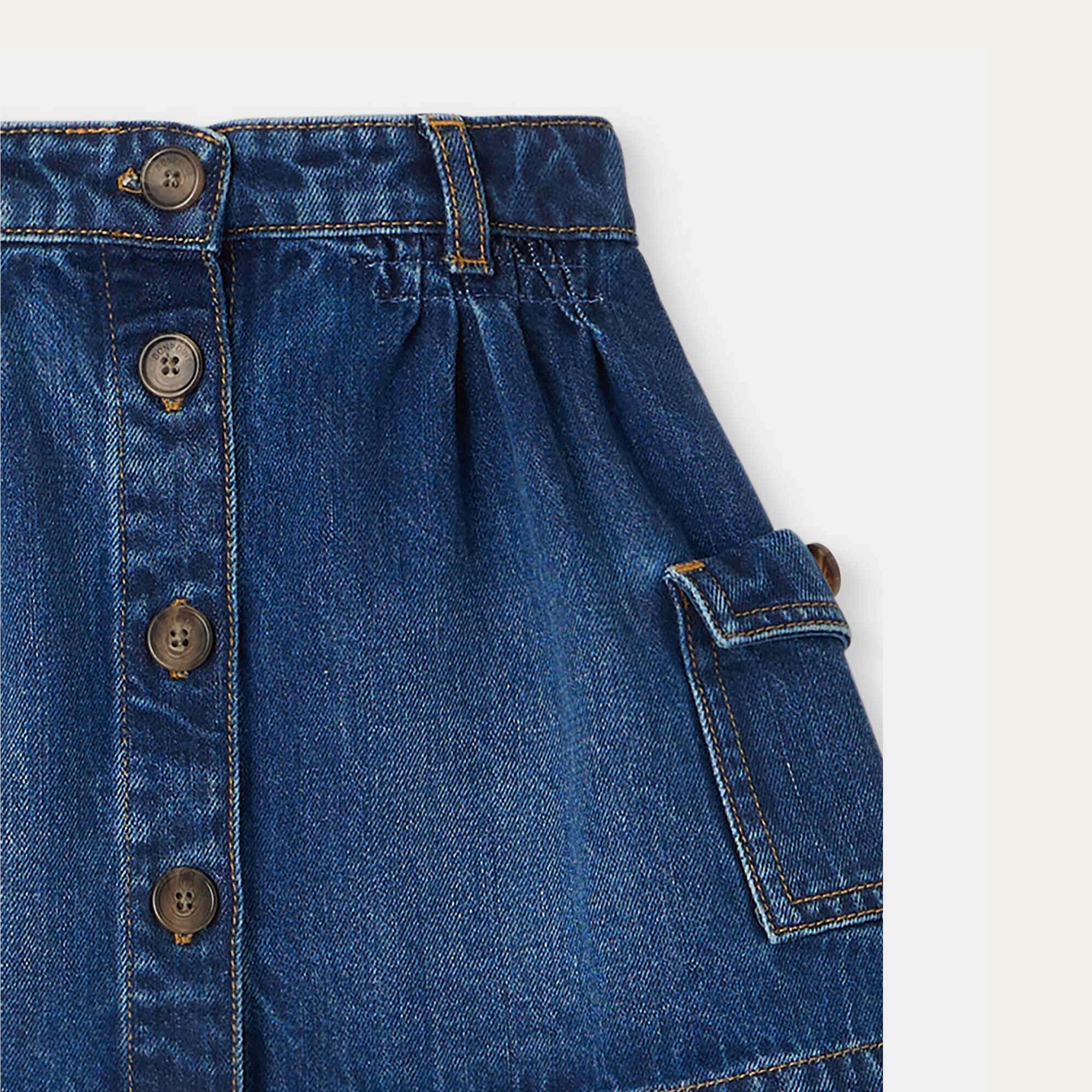 Girls Blue Denim Skirt