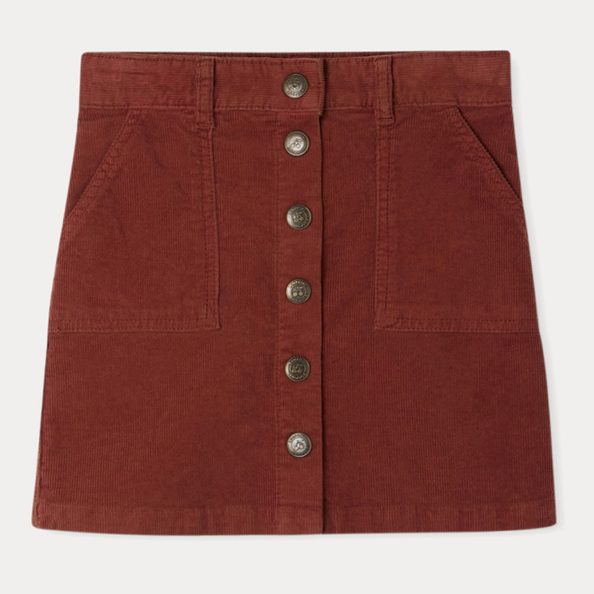 Girls Brown Corduroy Skirt