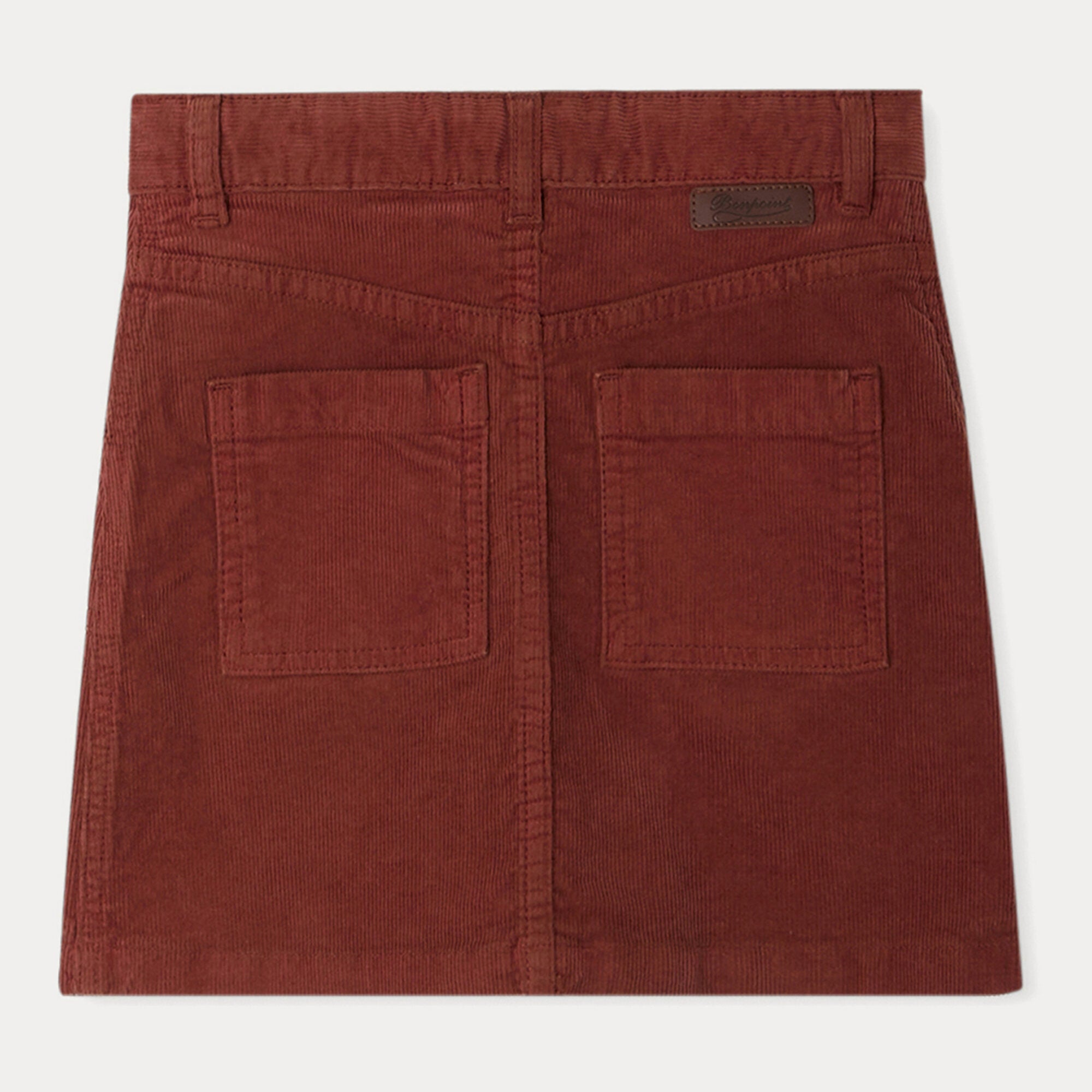 Girls Brown Corduroy Skirt