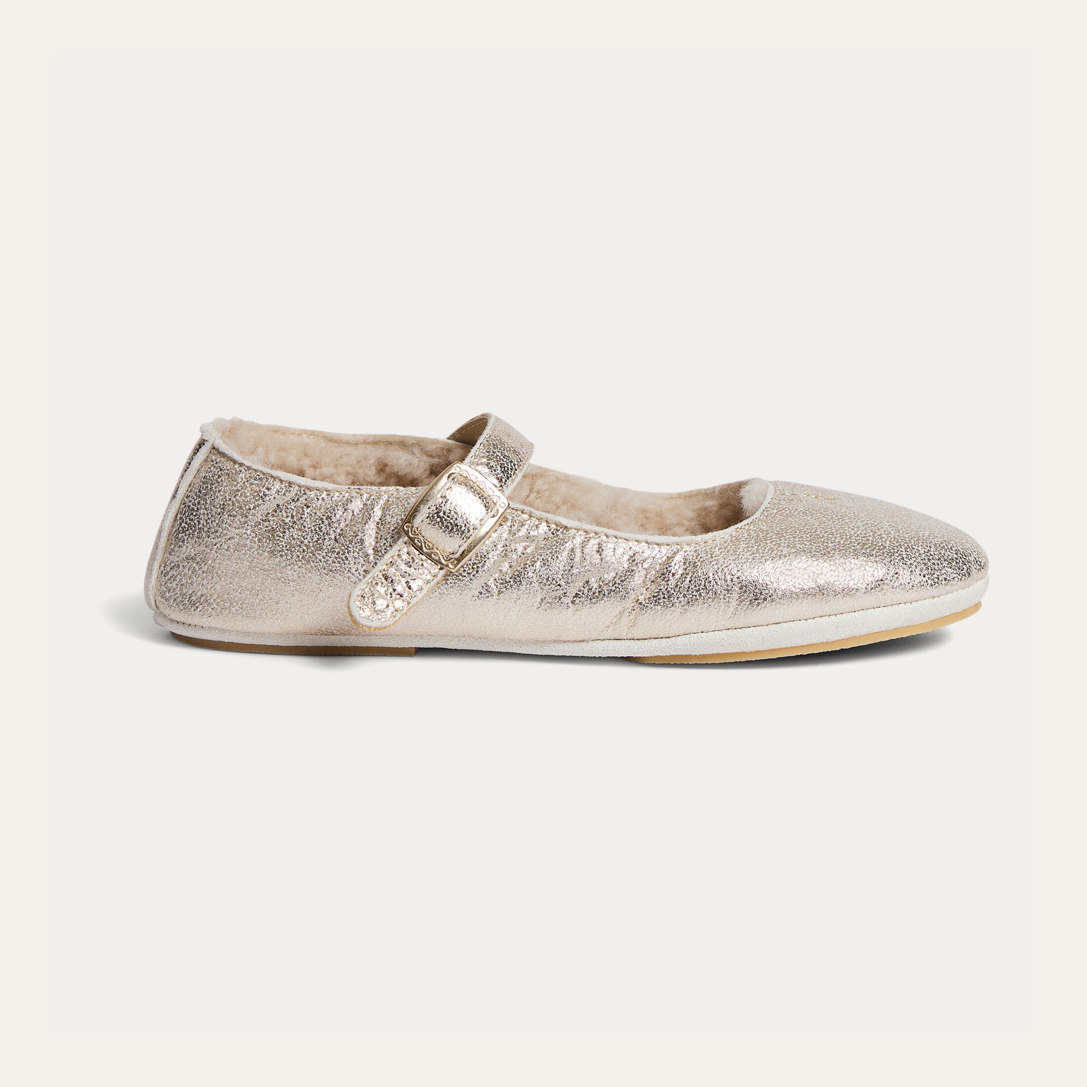 Girls Champagne Flat Shoes