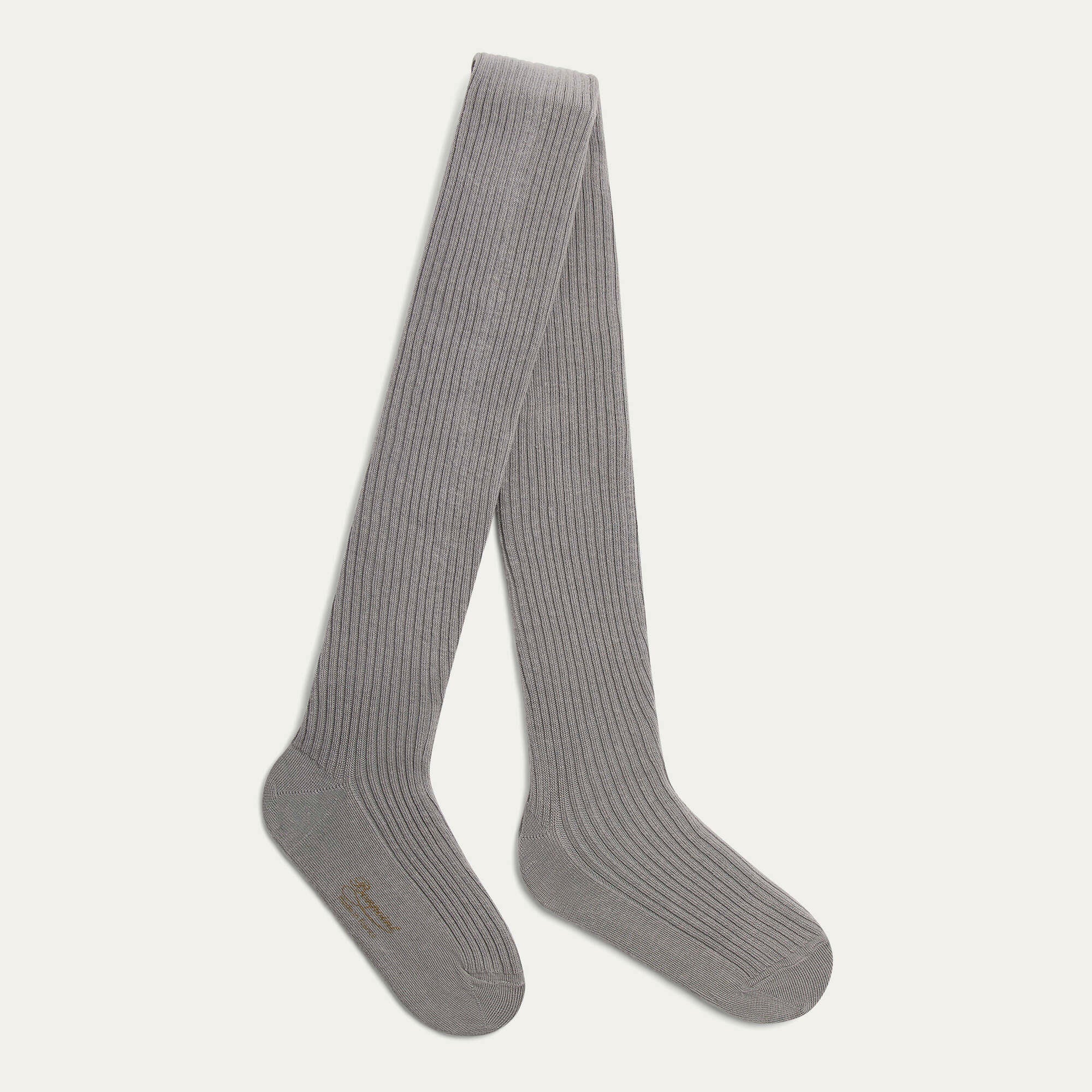 Girls Gray Cotton Tights