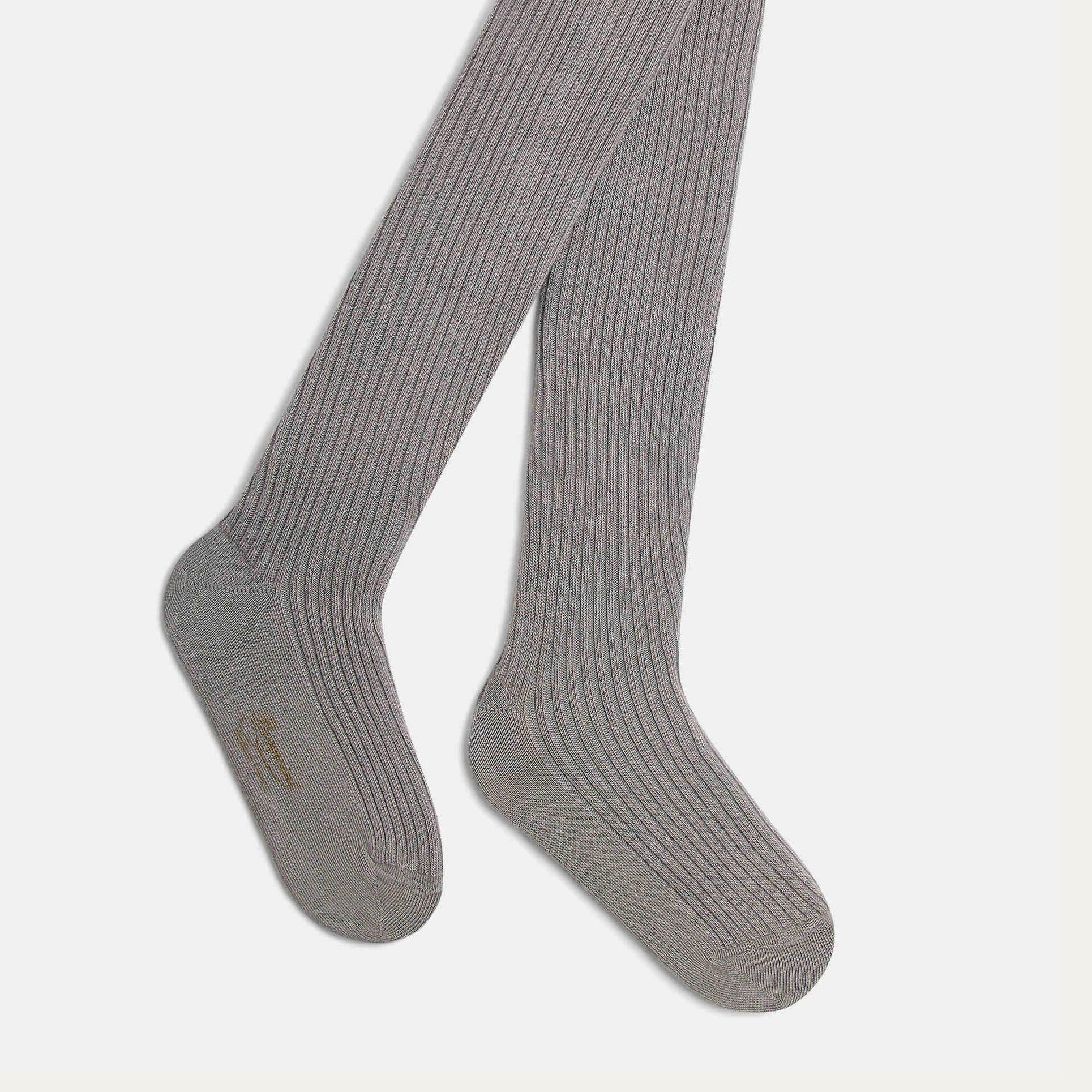 Girls Gray Cotton Tights