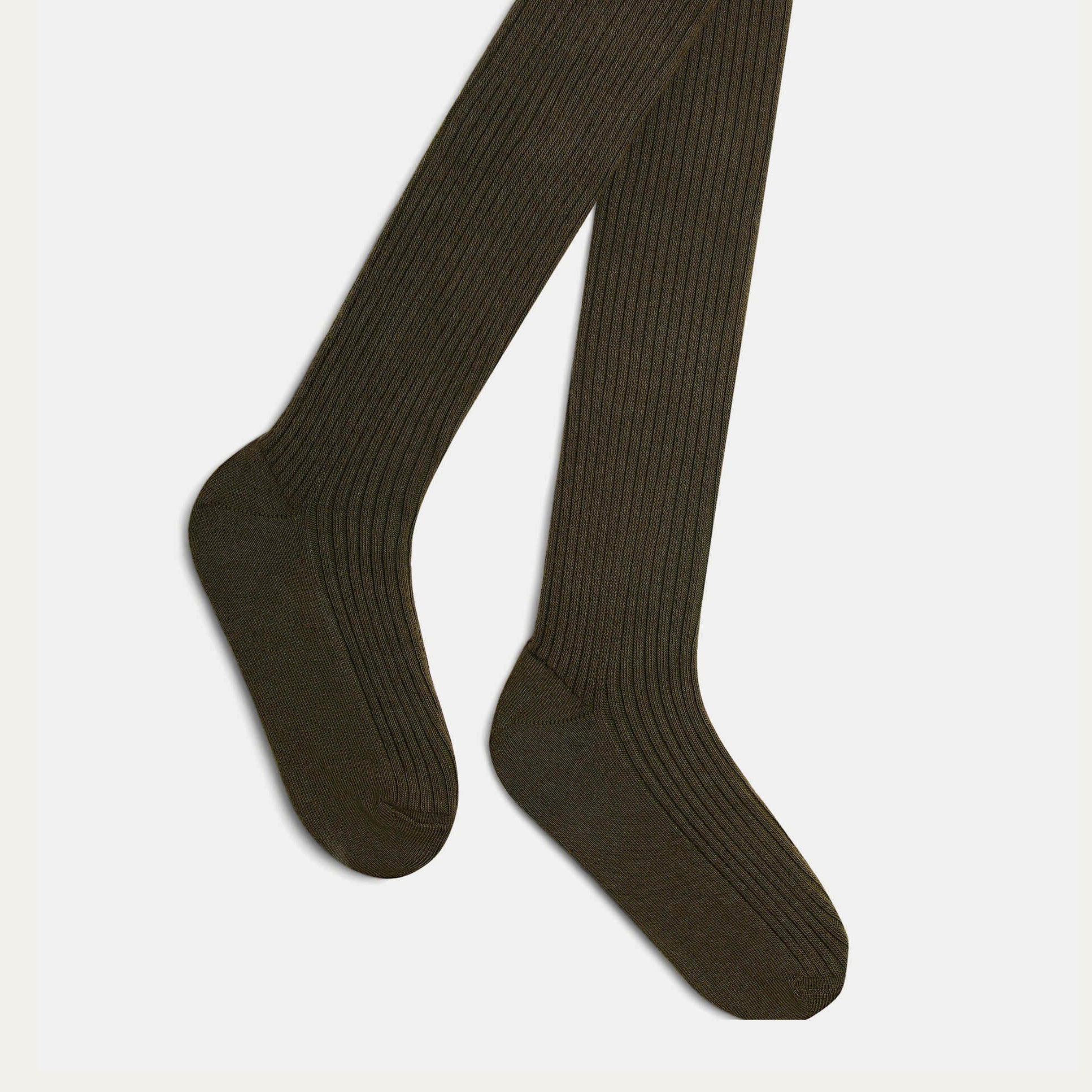 Girls Brown Cotton Tights