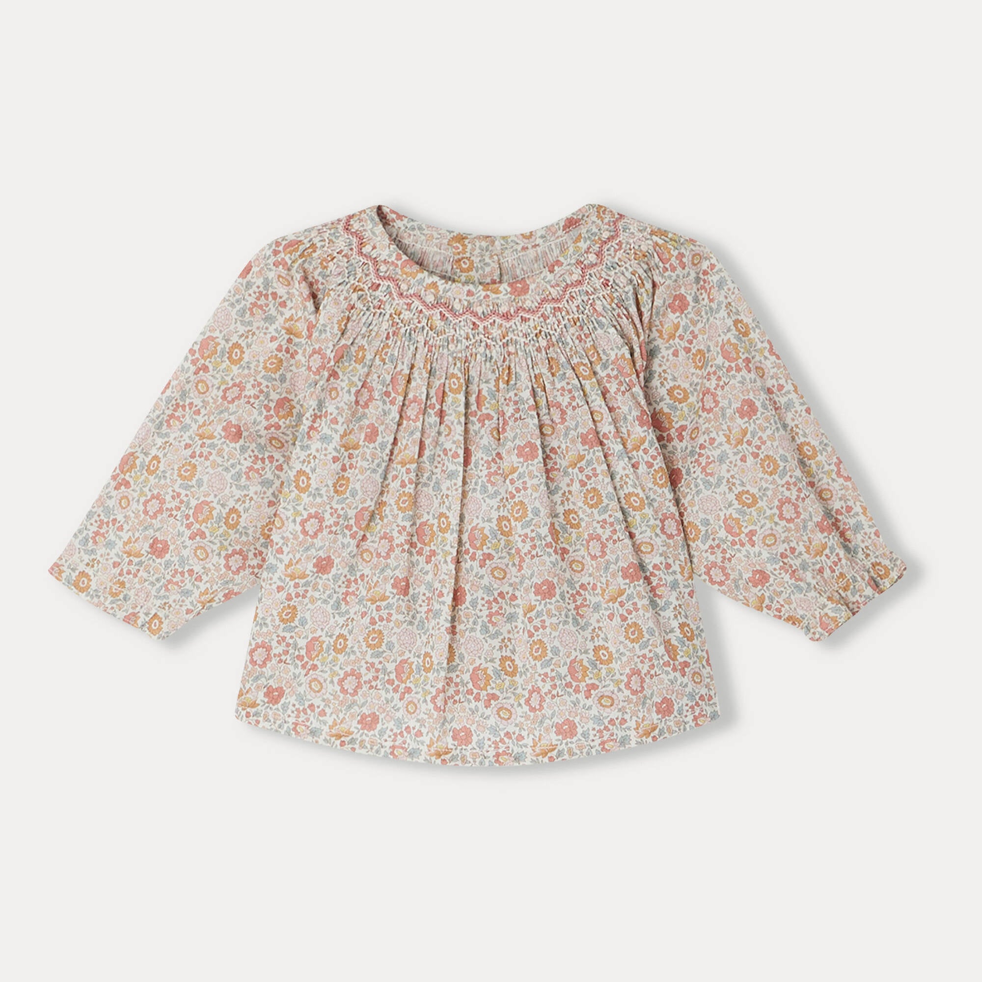 Baby Girls Pink Floral Cotton Top