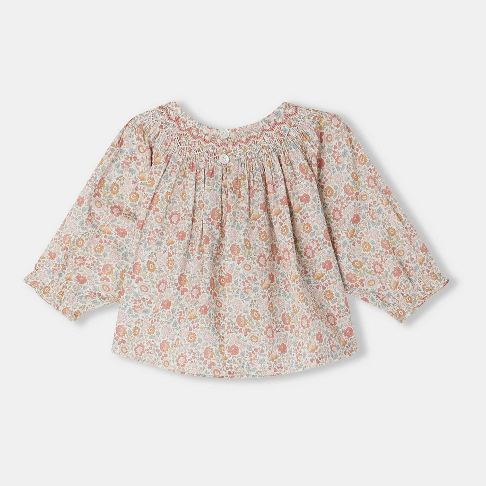 Baby Girls Pink Floral Cotton Top