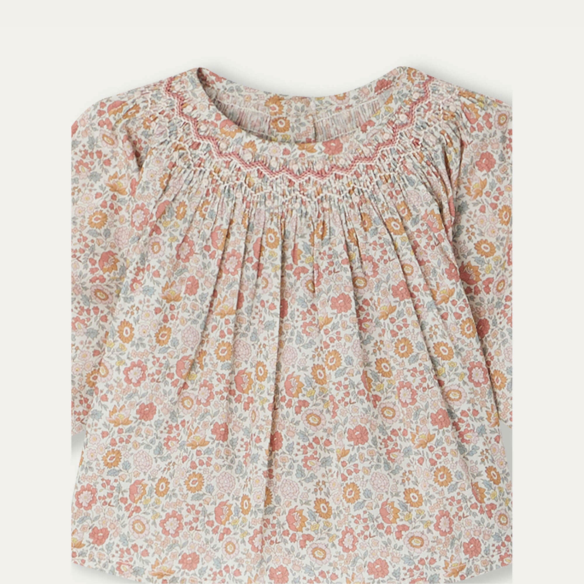 Baby Girls Pink Floral Cotton Top