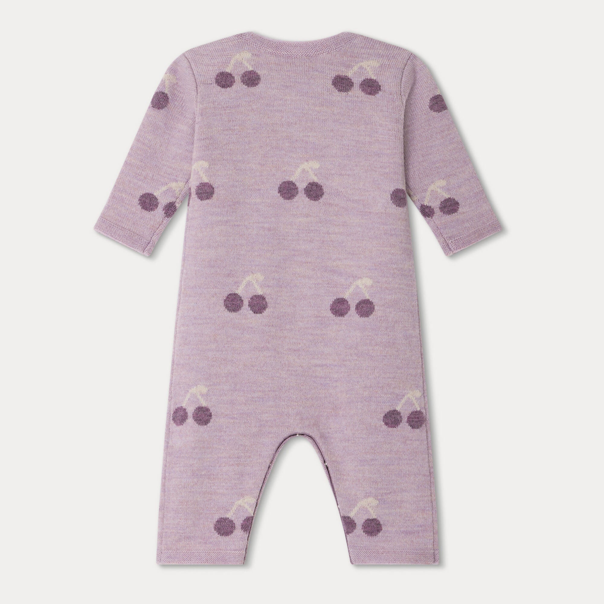 Baby Girls Purple Wool Babysuit