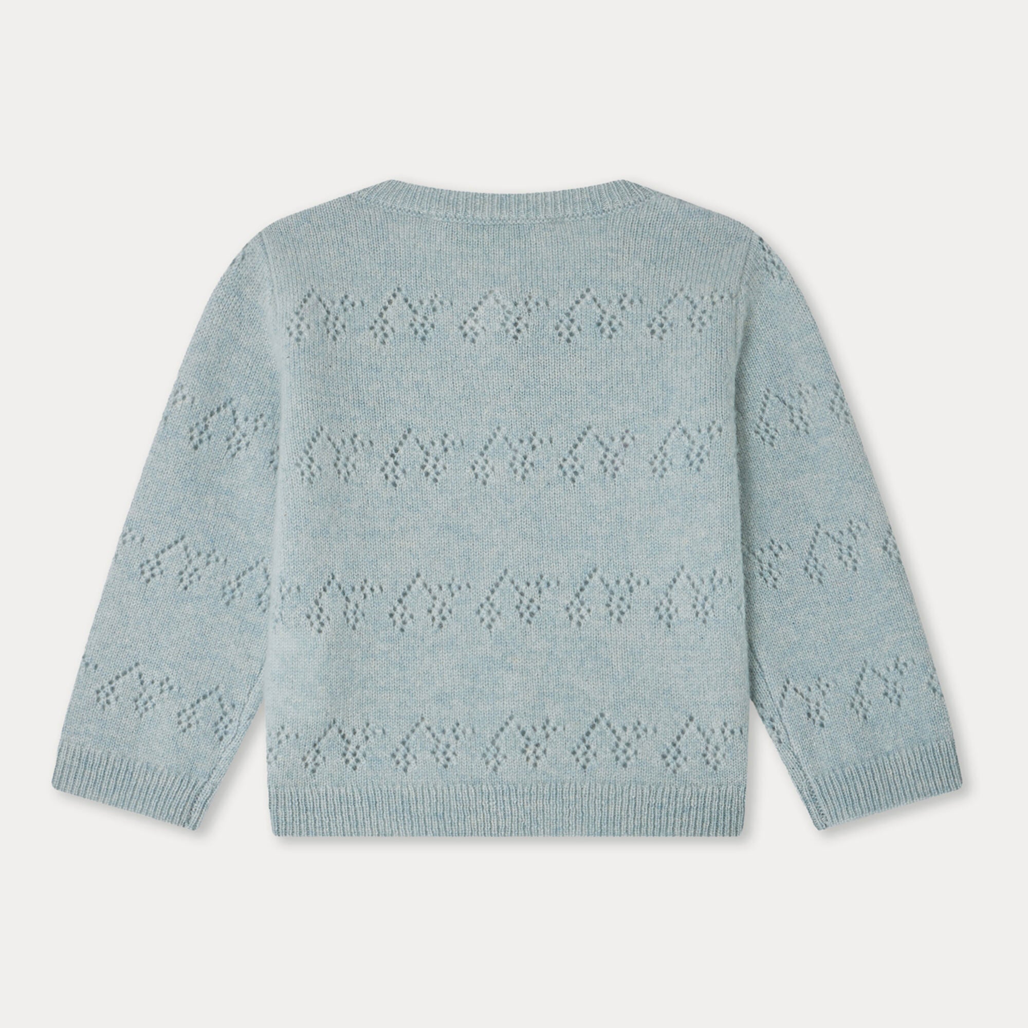 Baby Girls Light Blue Cashmere Cardigan