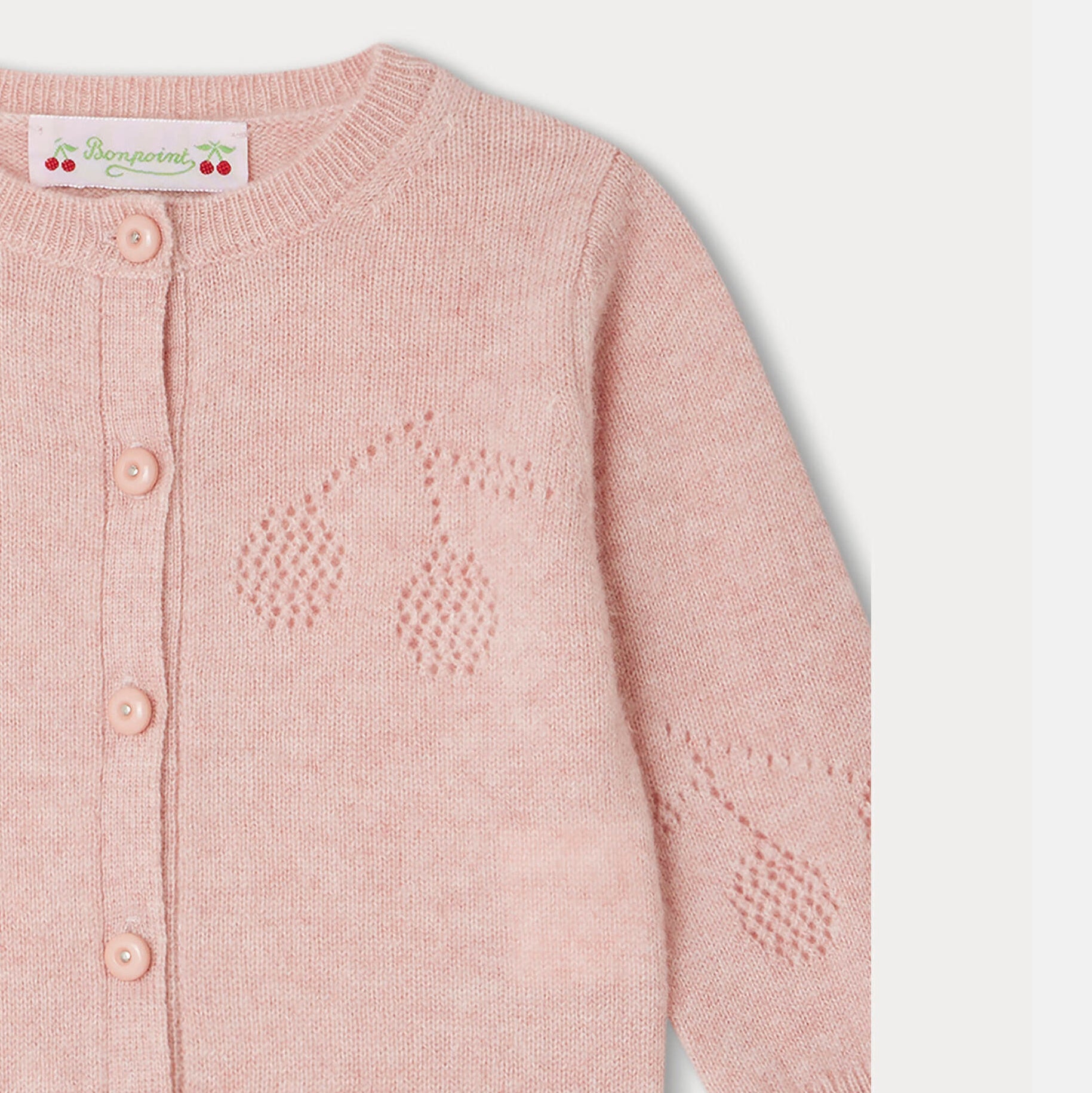 Baby Girls Pink Cashmere Cardigan