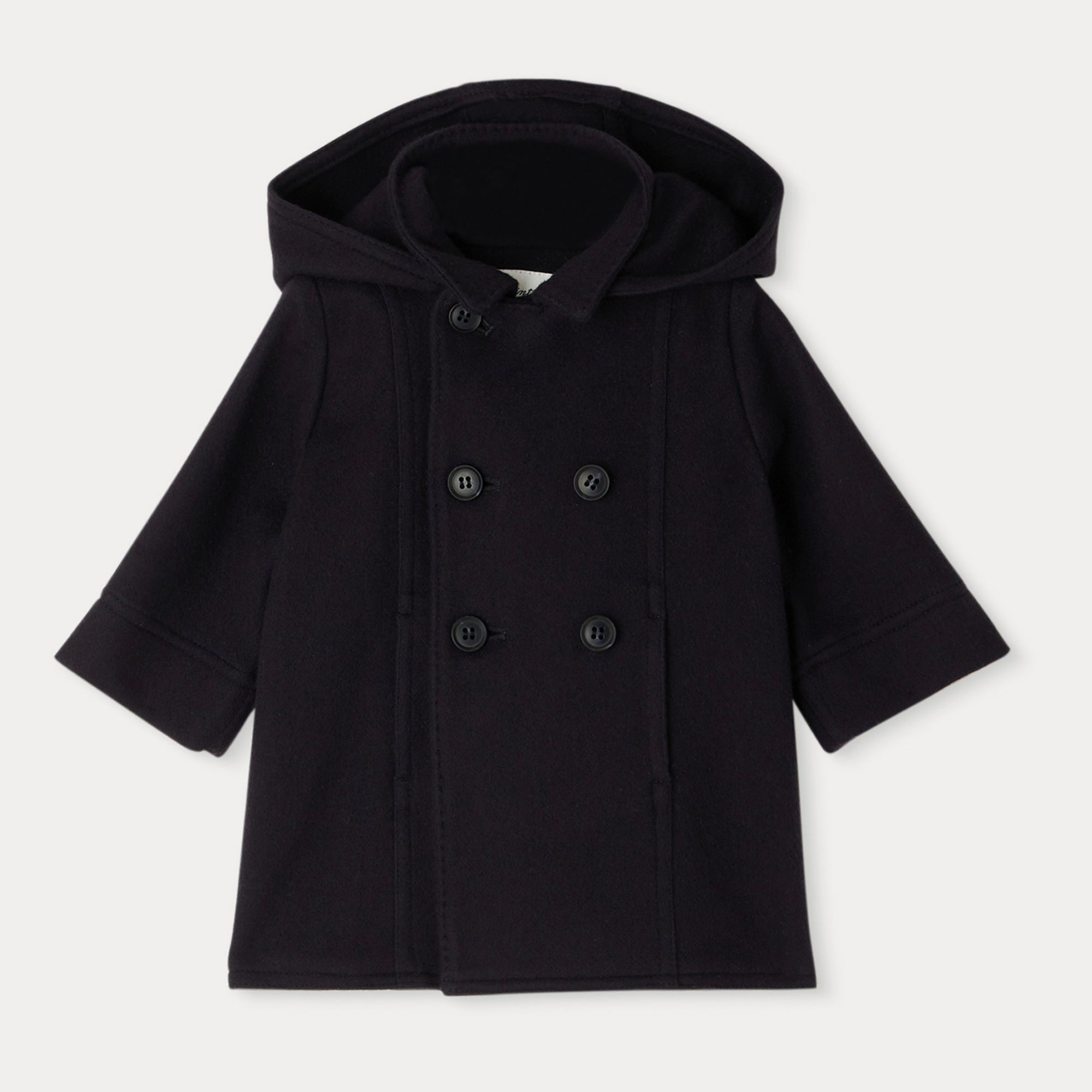 Baby Boys & Girls Navy Wool Coat