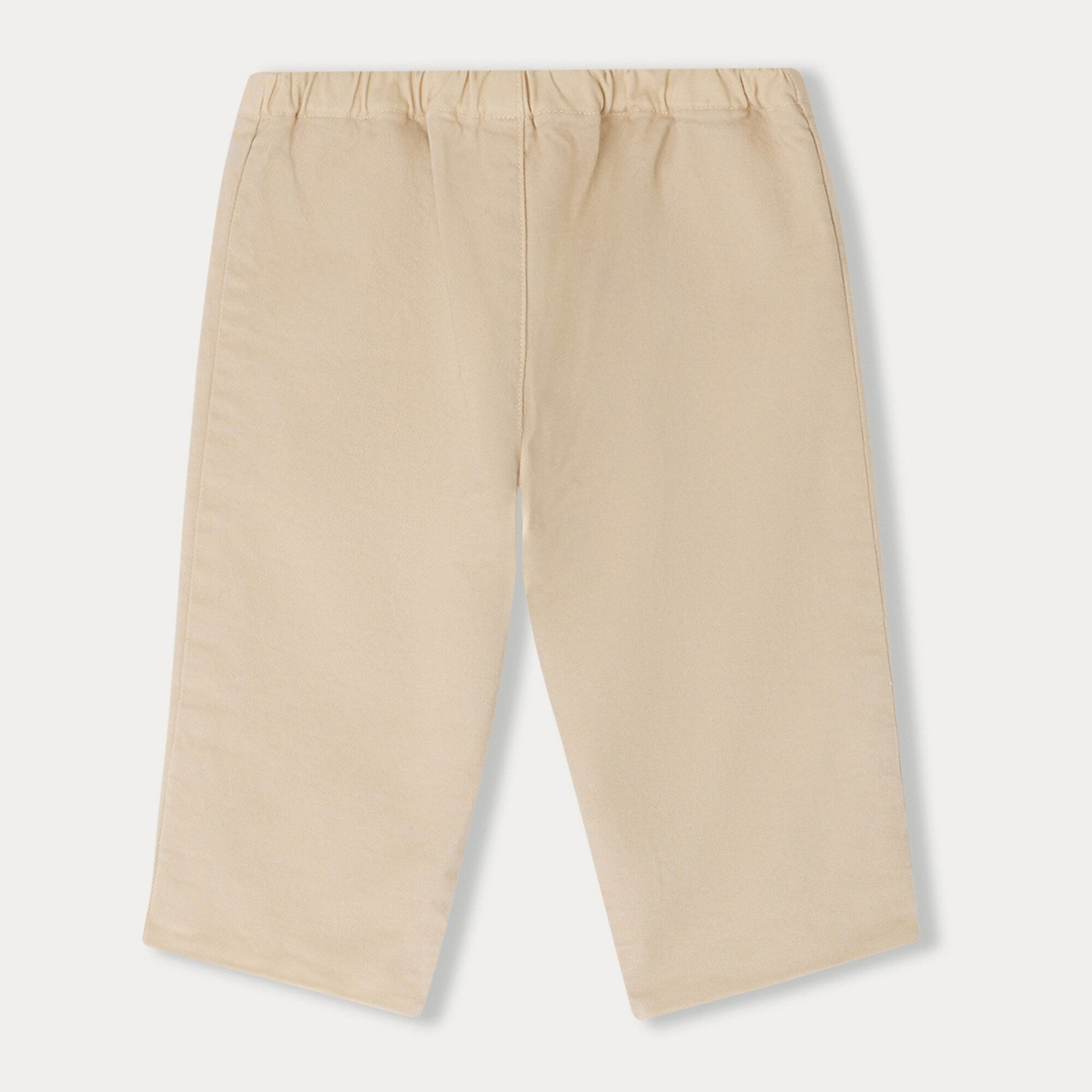 Baby Boys & Girls Beige Cotton Trousers