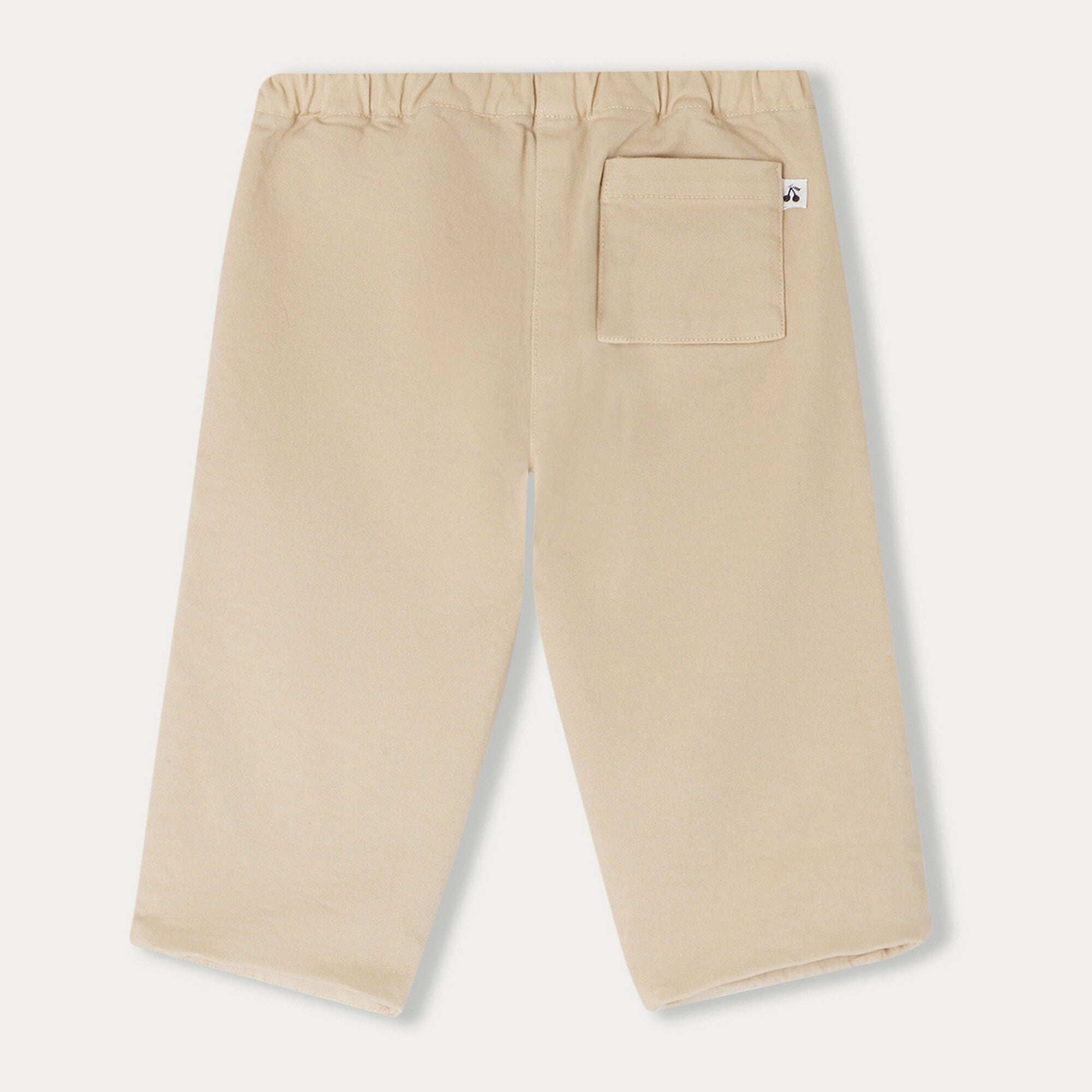 Baby Boys & Girls Beige Cotton Trousers