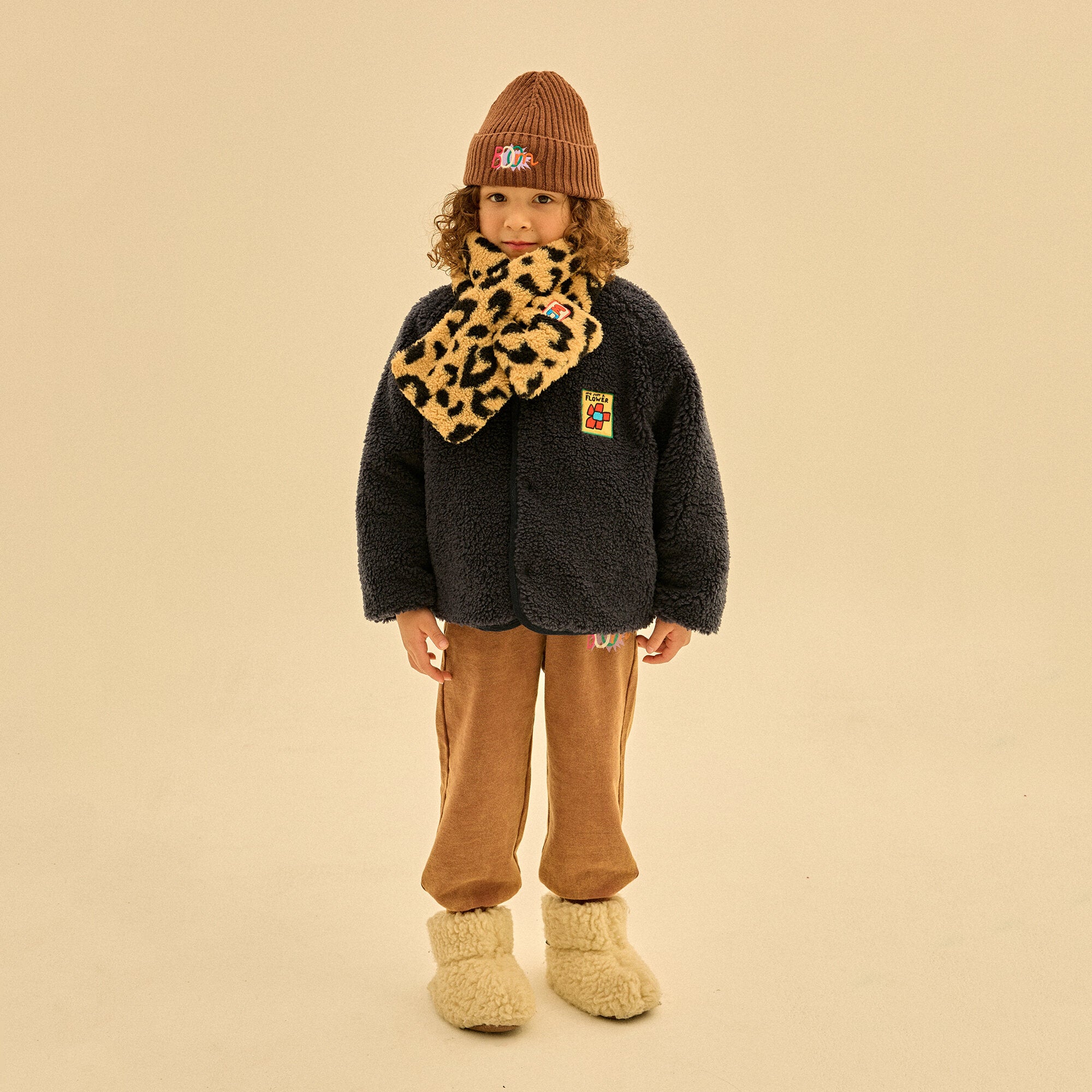 Boys & Girls Beige Reversible Jacket