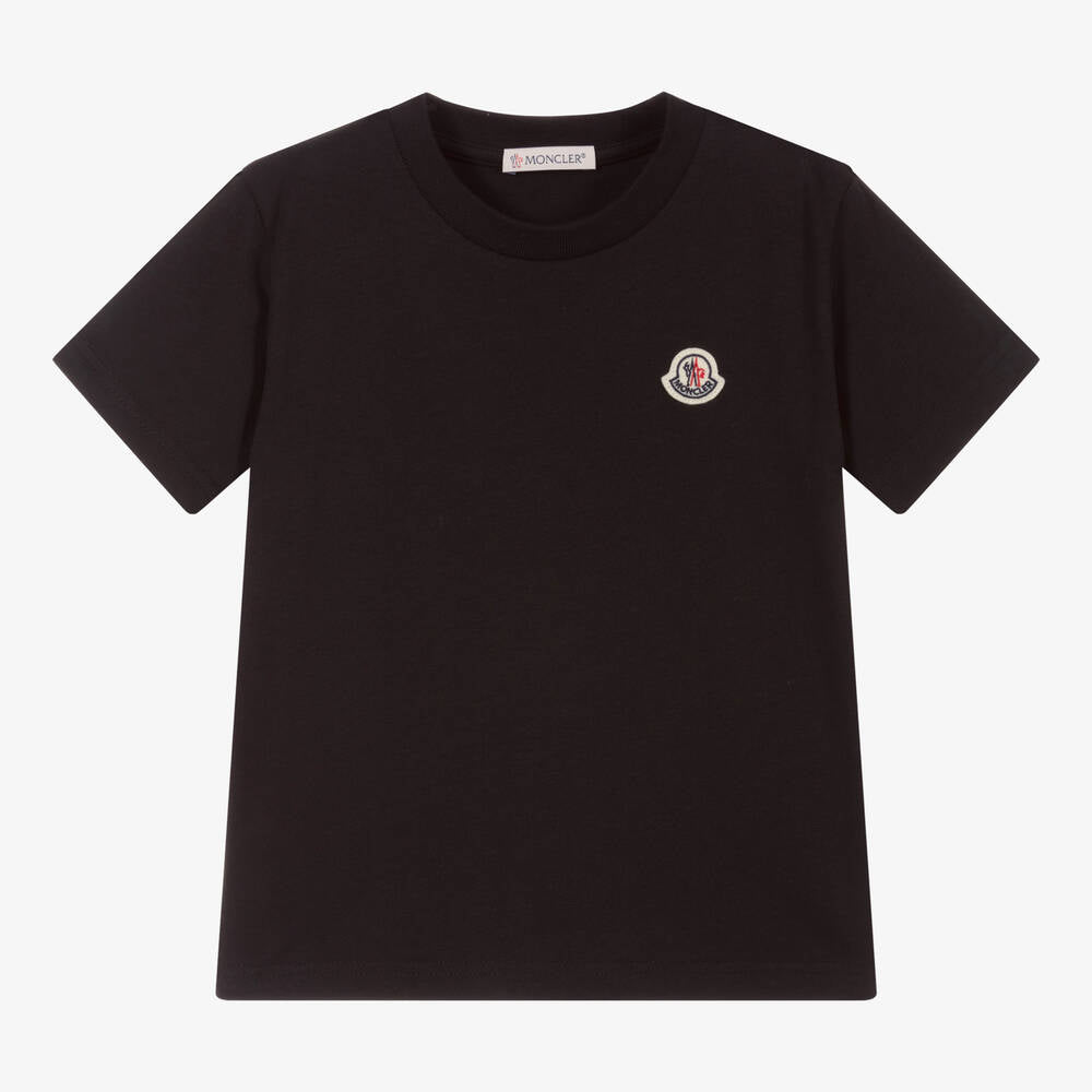 Boys Black Cotton T-Shirt