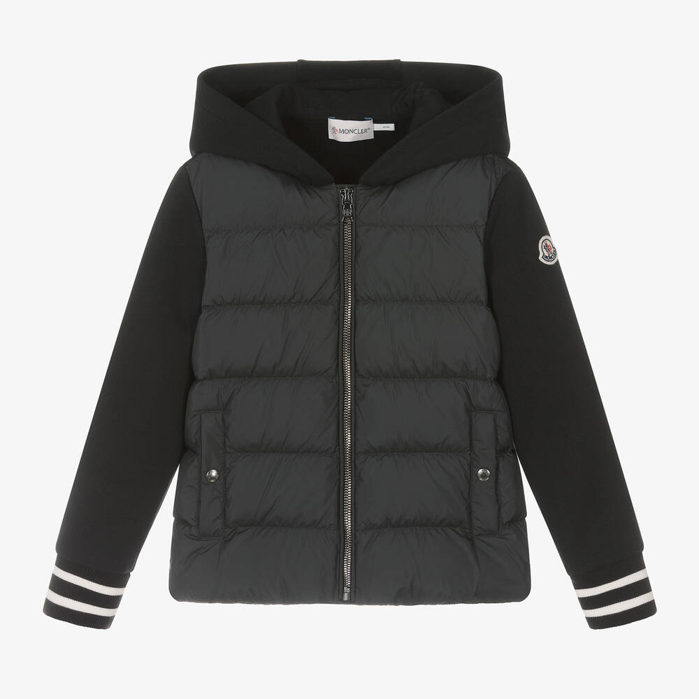 Boys Black Zip-Up Top