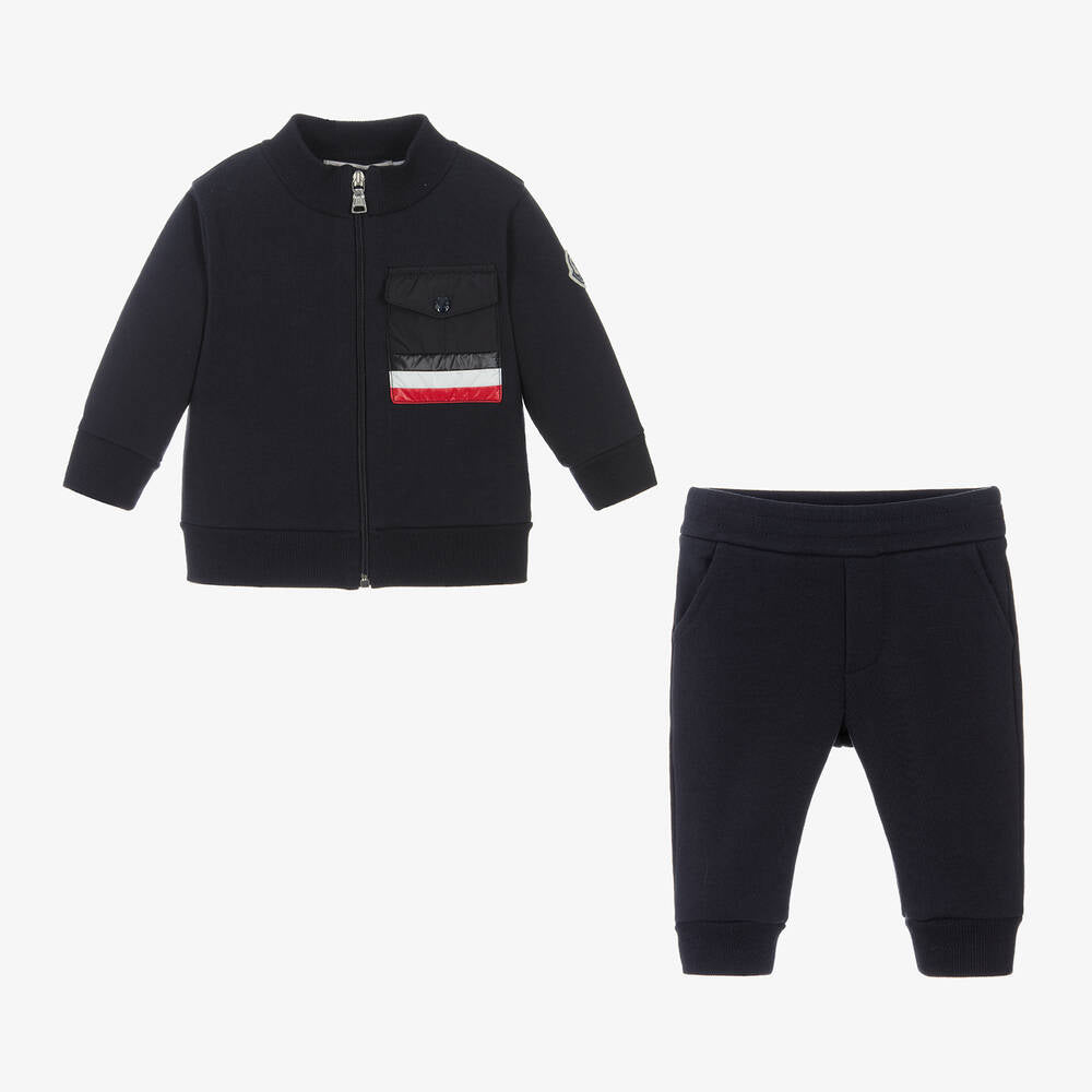 Baby Boys Dark Blue Cotton Set