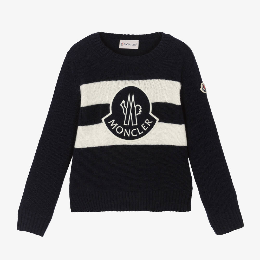 Boys Navy Wool Sweater