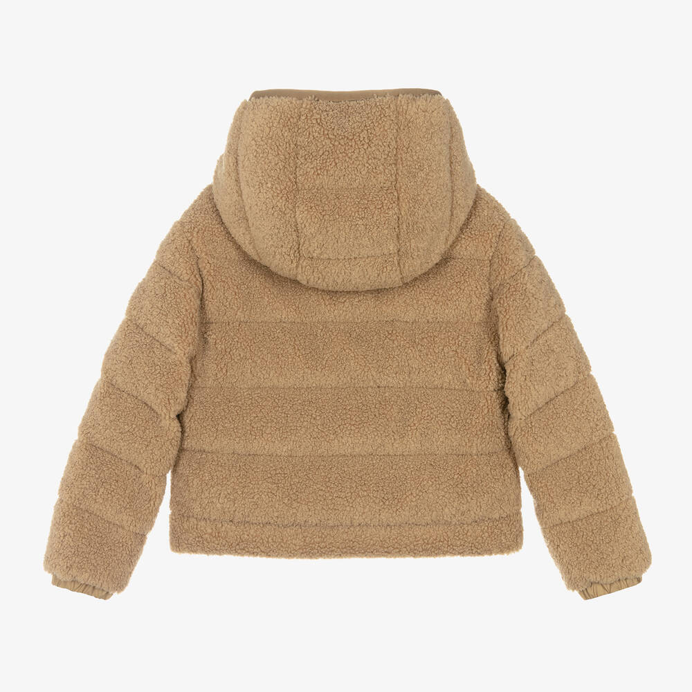 Girls Beige "AUDRIEU" Padded Down Jacket