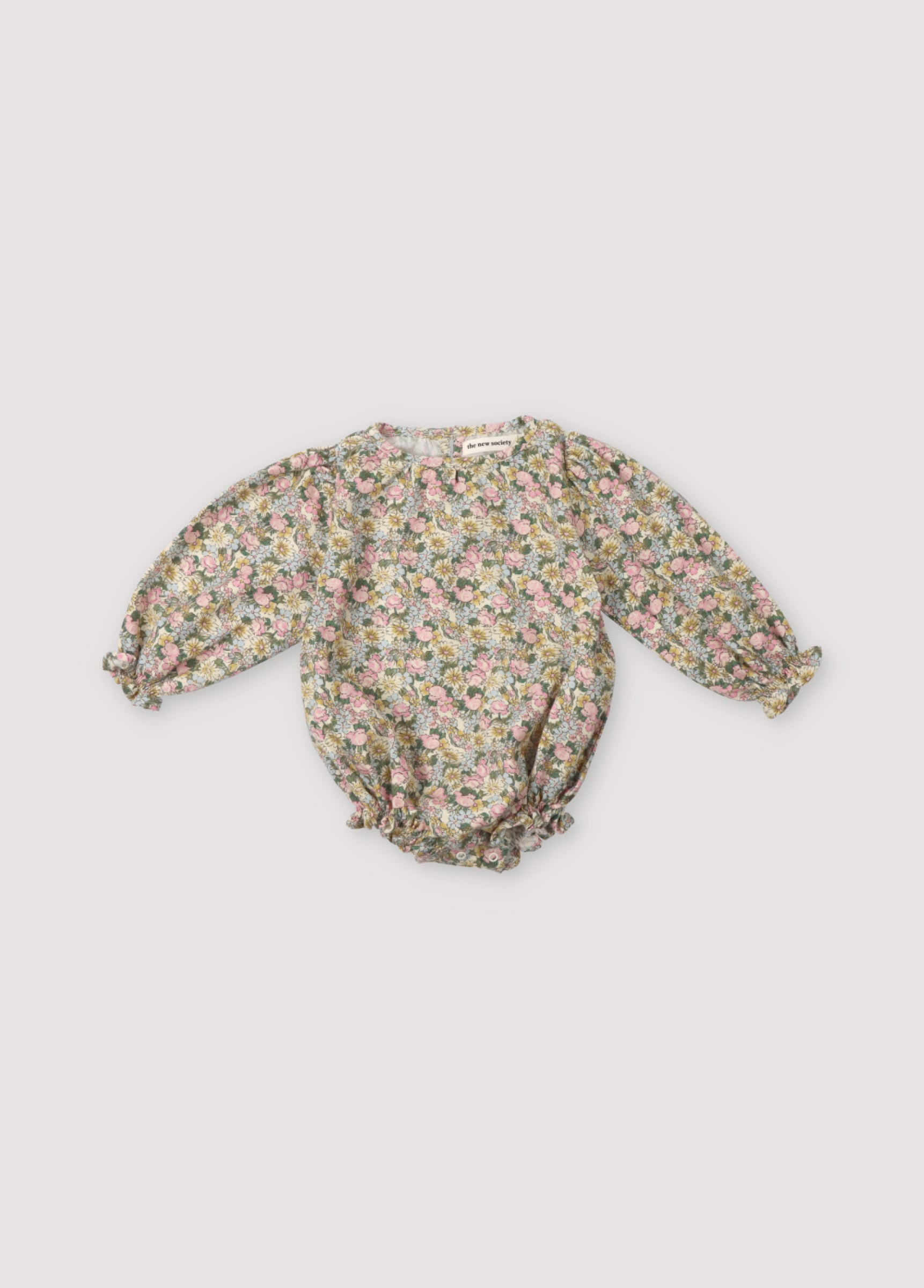 Baby Girls Multicolor Floral Cotton Babysuit