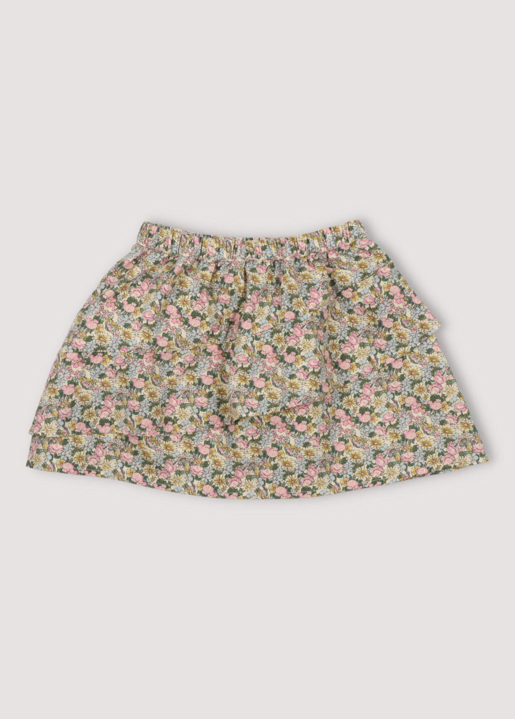 Girls Multicolor Floral Skirt