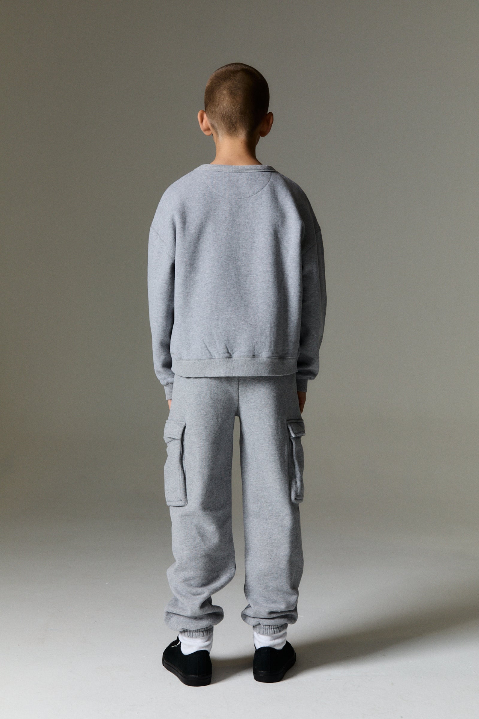 Boys Grey Cotton Trousers