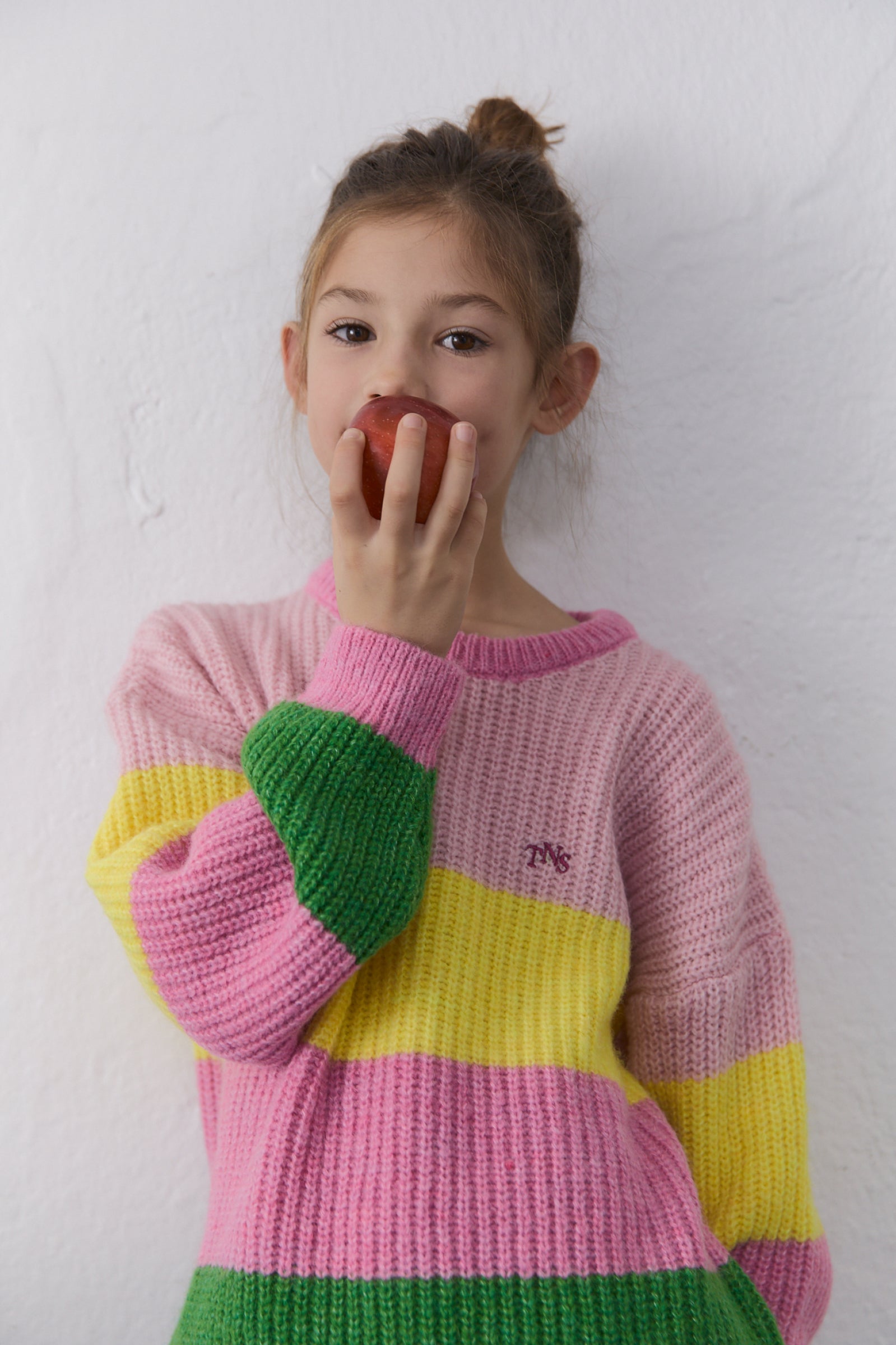 Girls Multicolor Knit Sweater