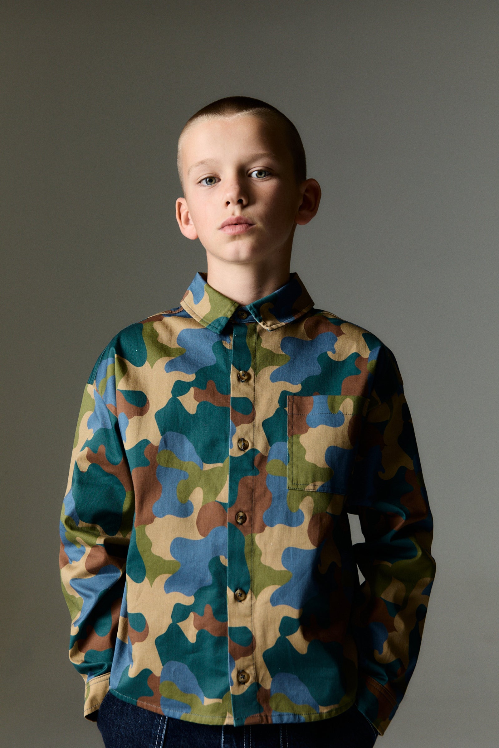 Boys Camouflage Cotton Shirt