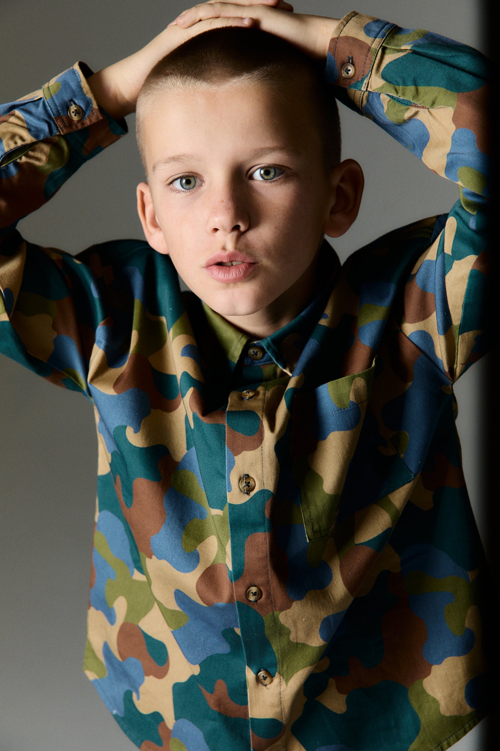 Boys Camouflage Cotton Shirt