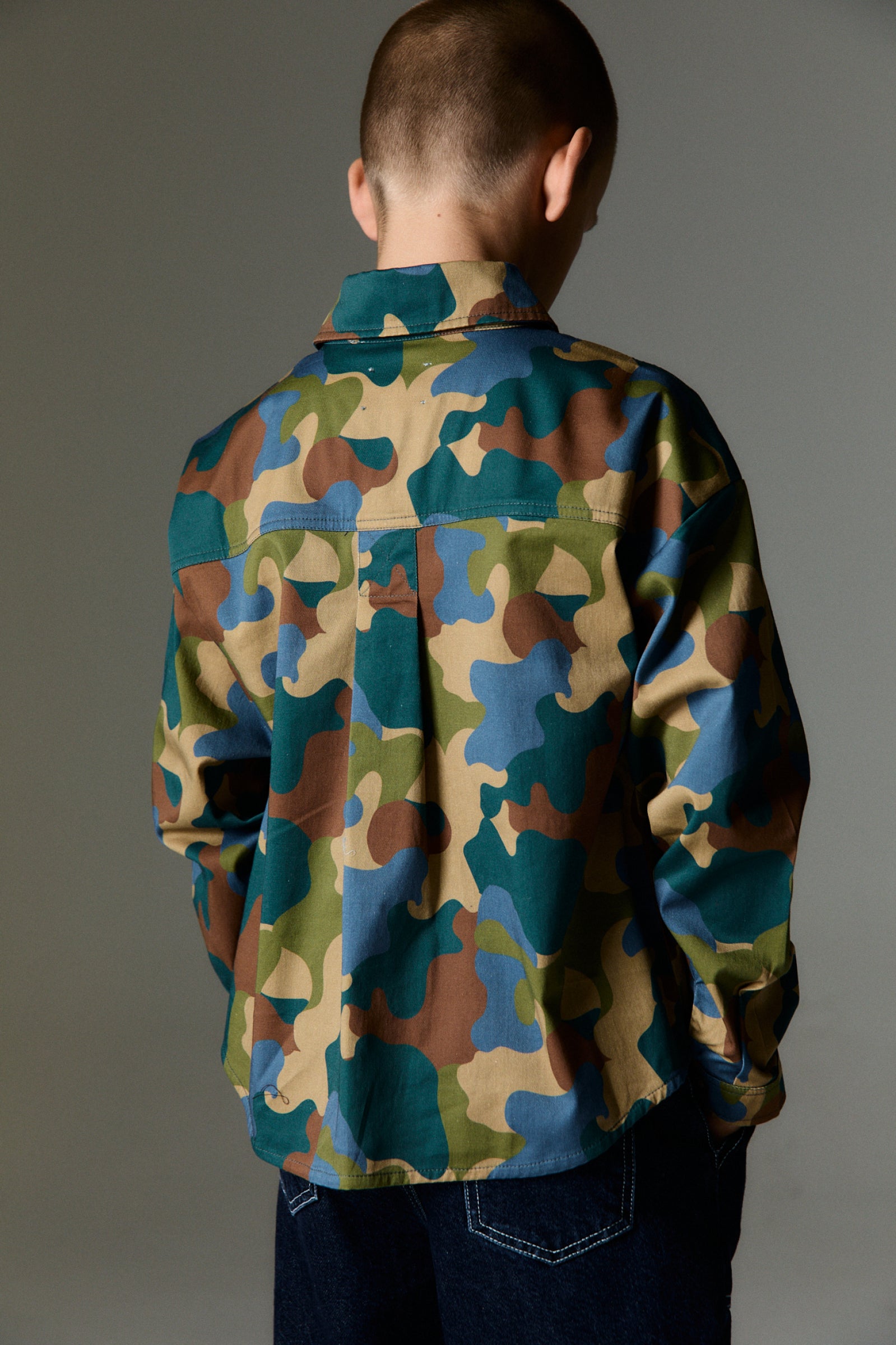 Boys Camouflage Cotton Shirt