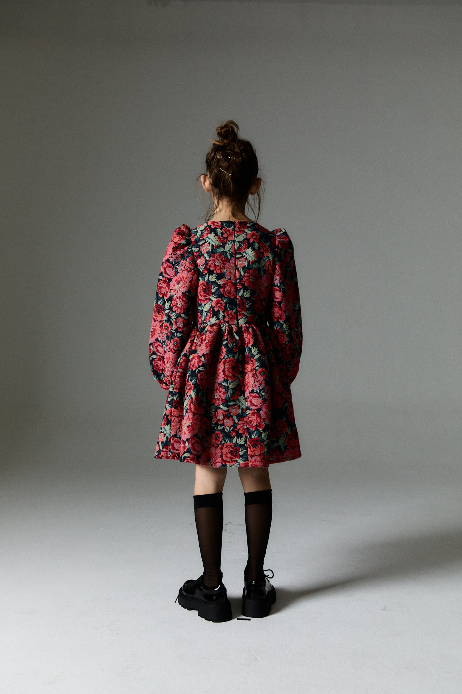 Girls Red Flower Dress