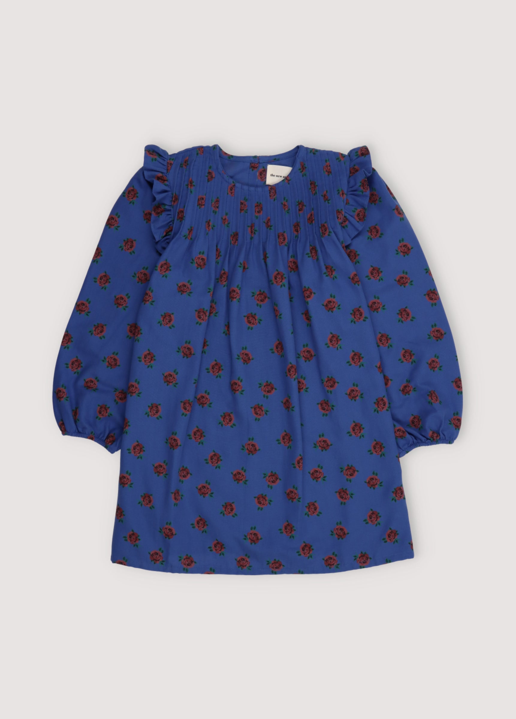 Girls Blue Floral Cotton Dress