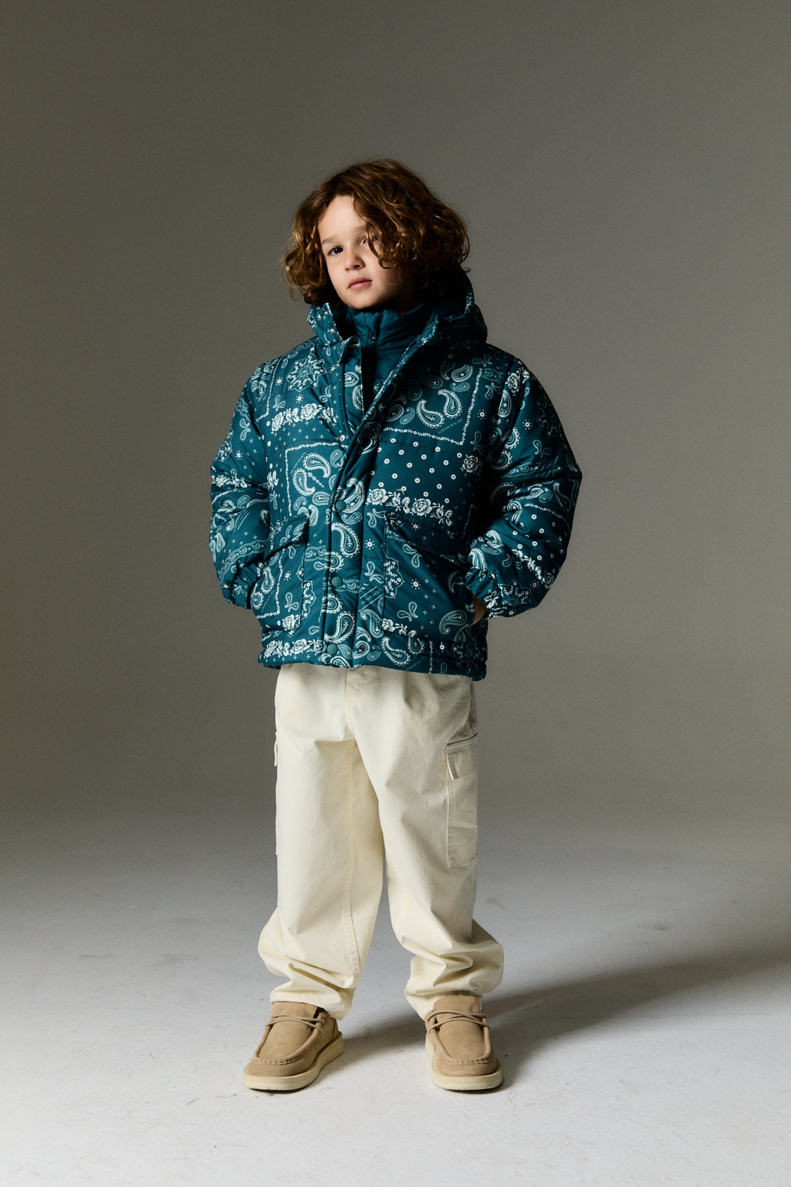 Boys & Girls Green Padded Jacket