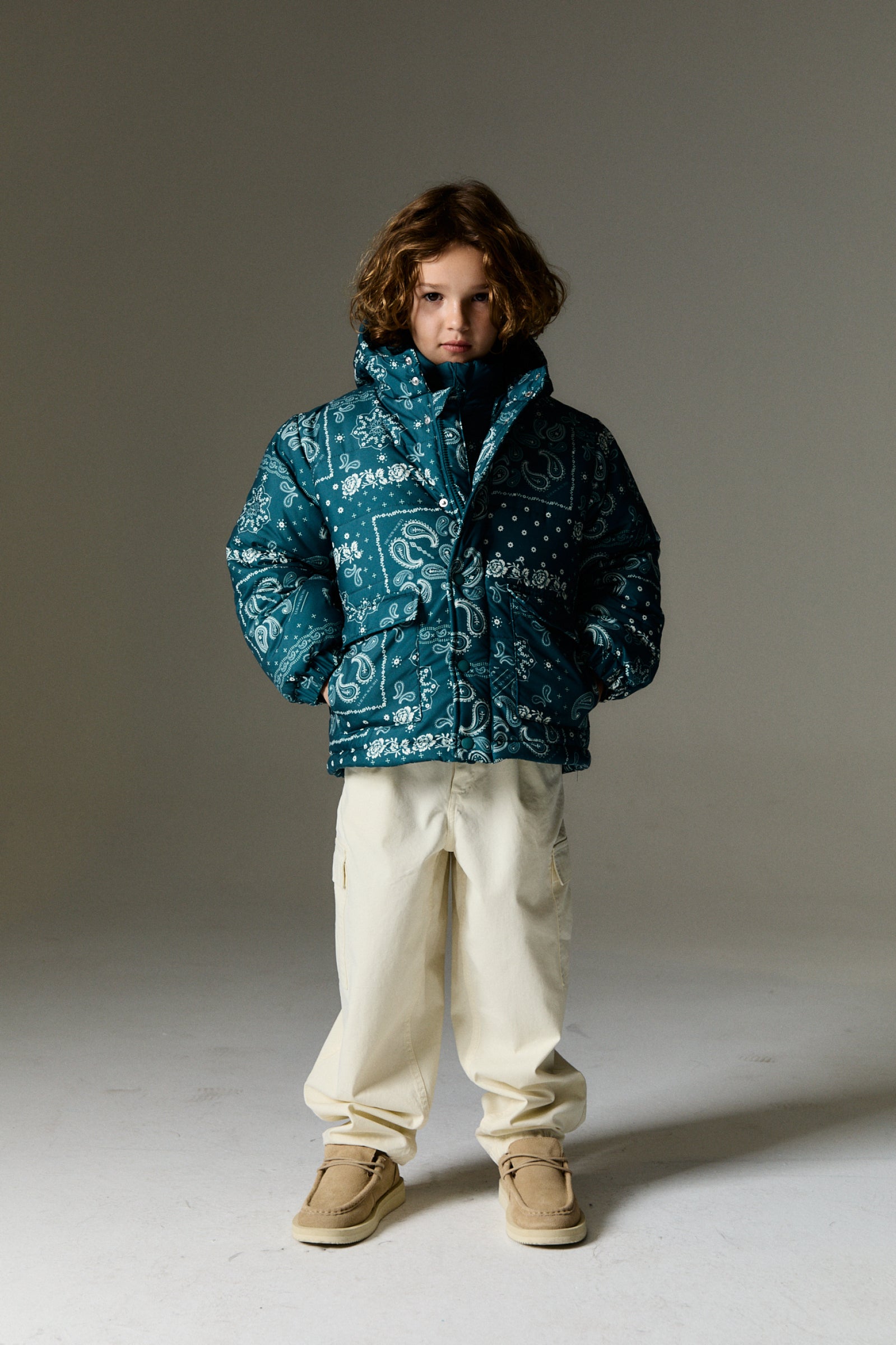 Boys & Girls Green Padded Jacket