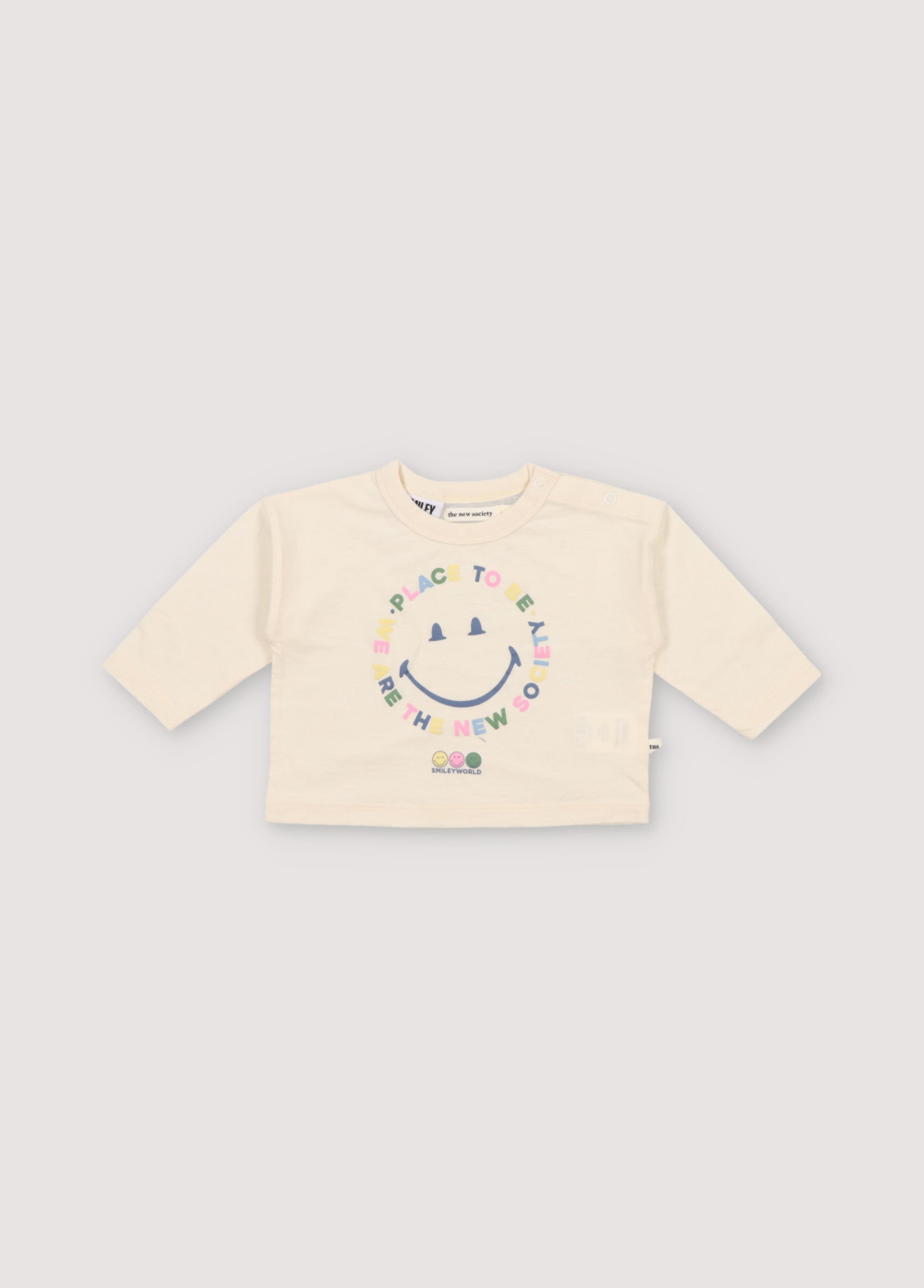 Baby Boys & Girls Cream Cotton T-Shirt