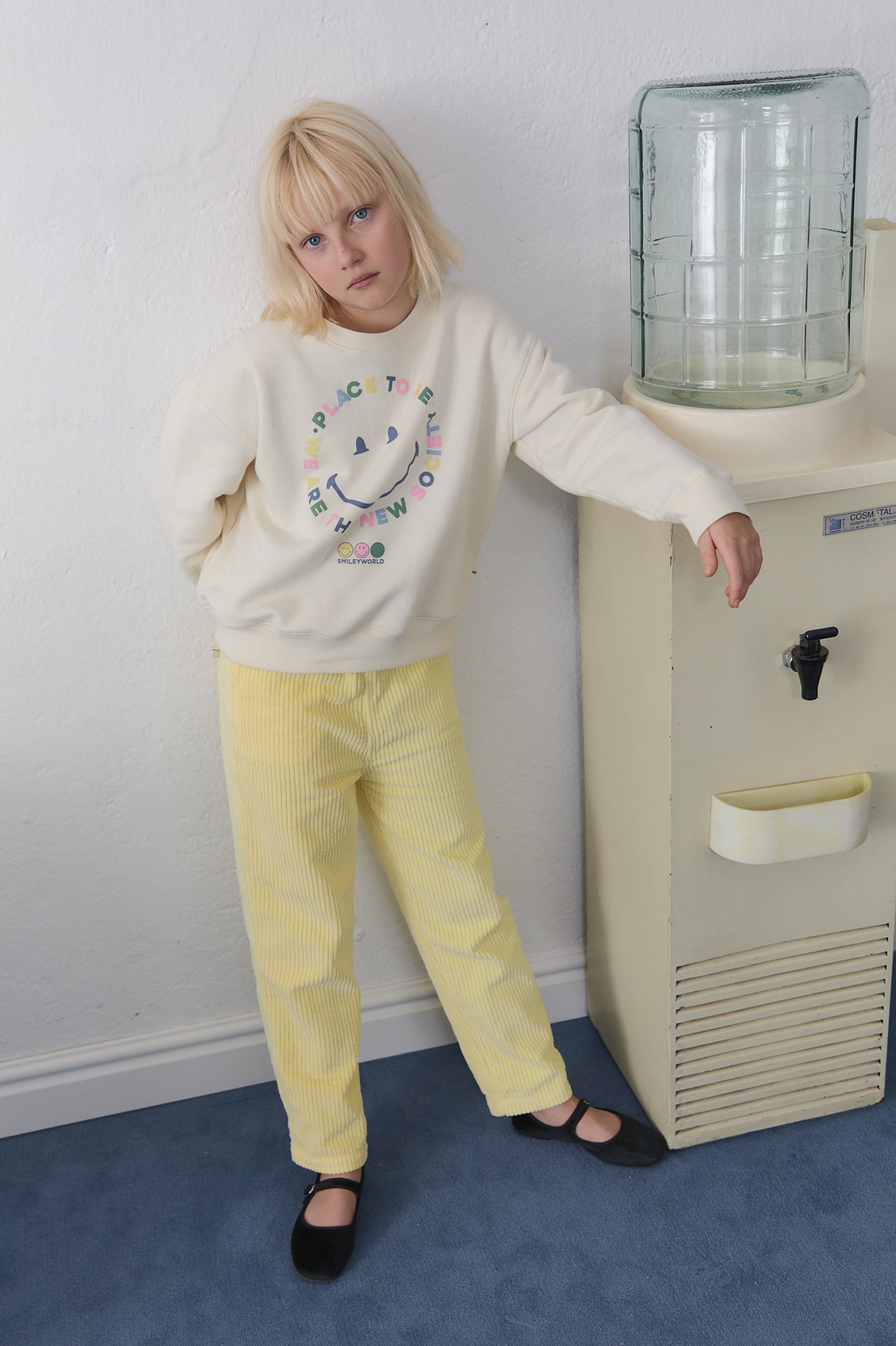 Boys & Girls Cream Smiley Sweatshirt