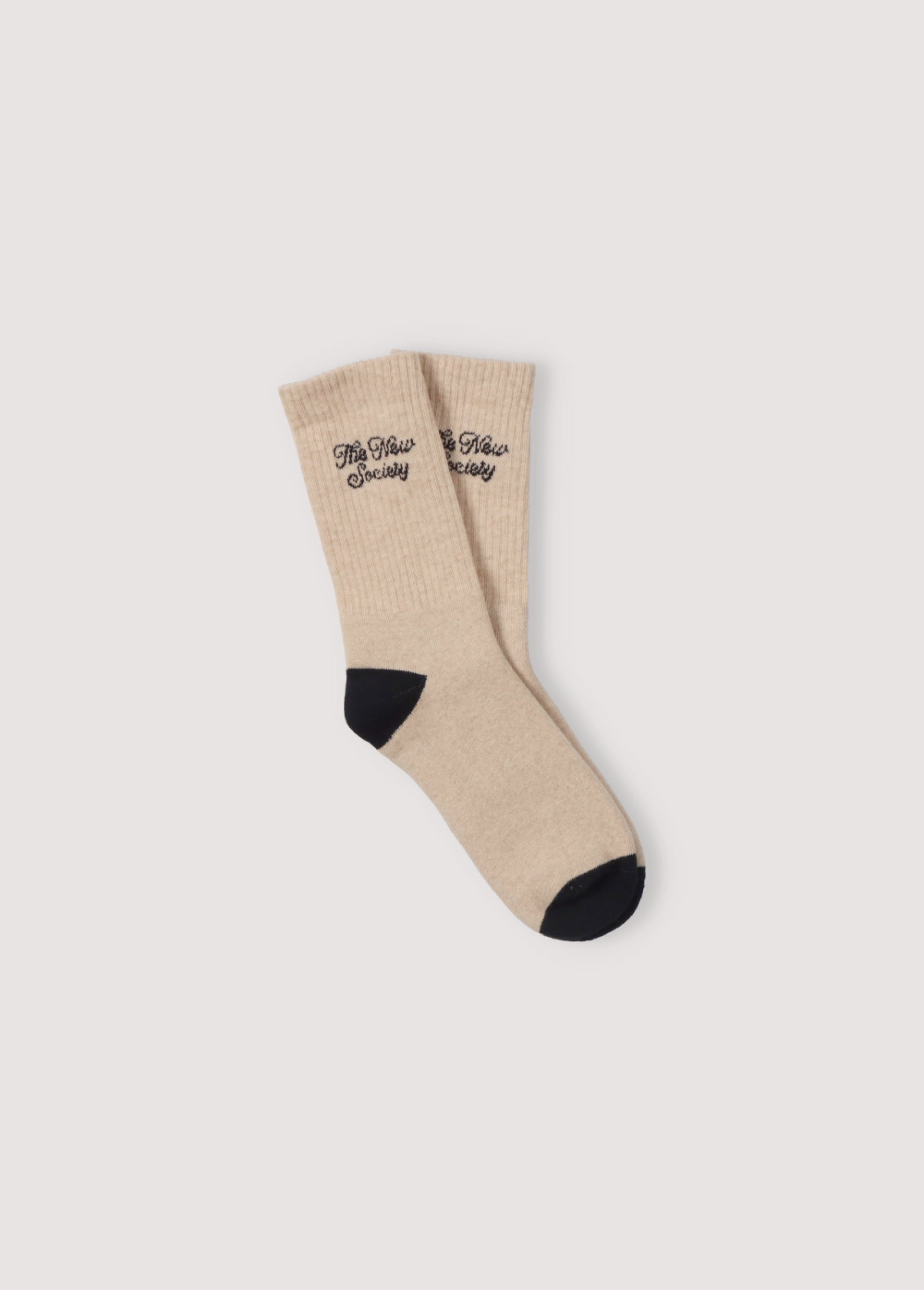 Boys & Girls Beige Logo Cotton Socks